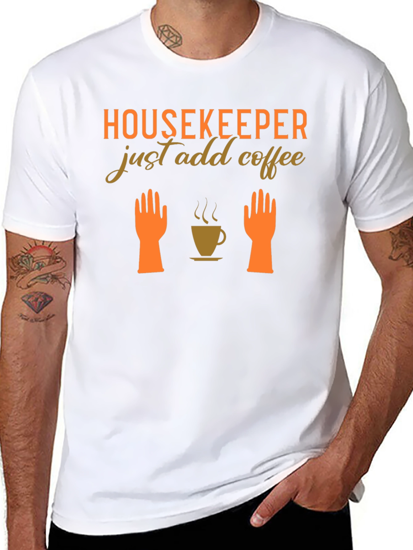 Housekeeper Just Add Coffee T-Shirt