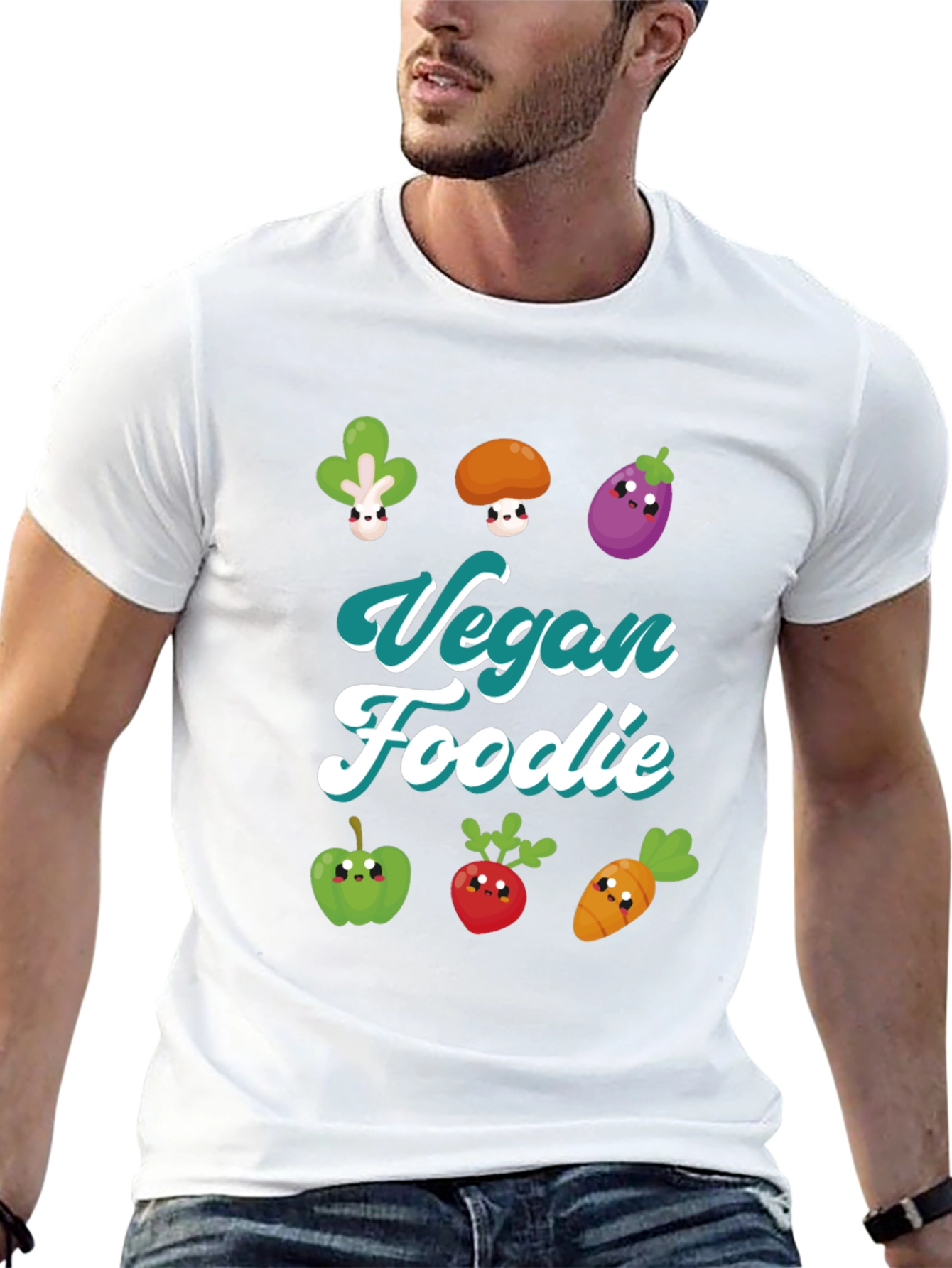 Vegan Foodie T-Shirt - Cute Vegetable Design