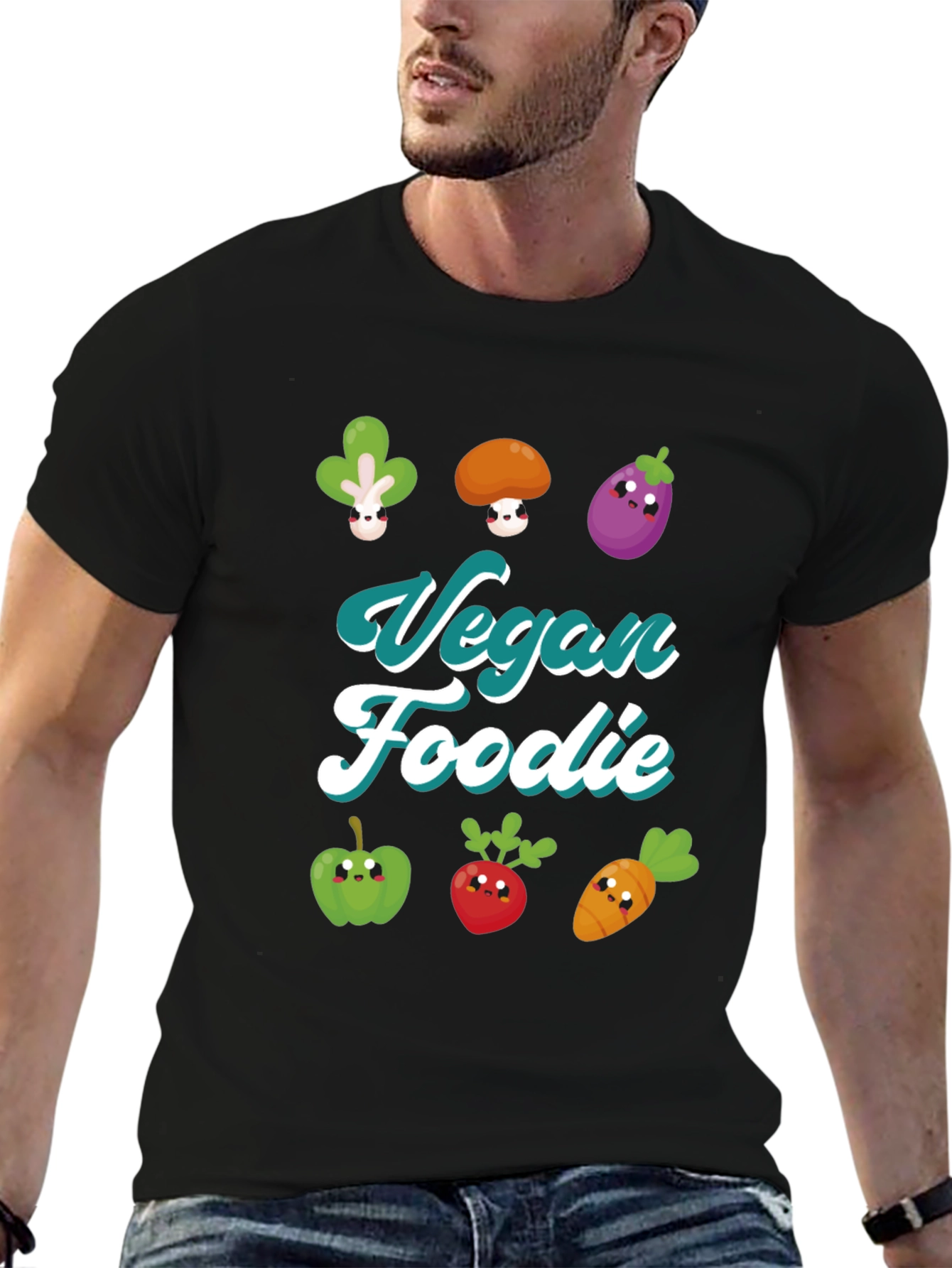 Vegan Foodie T-Shirt - Cute Vegetable Design