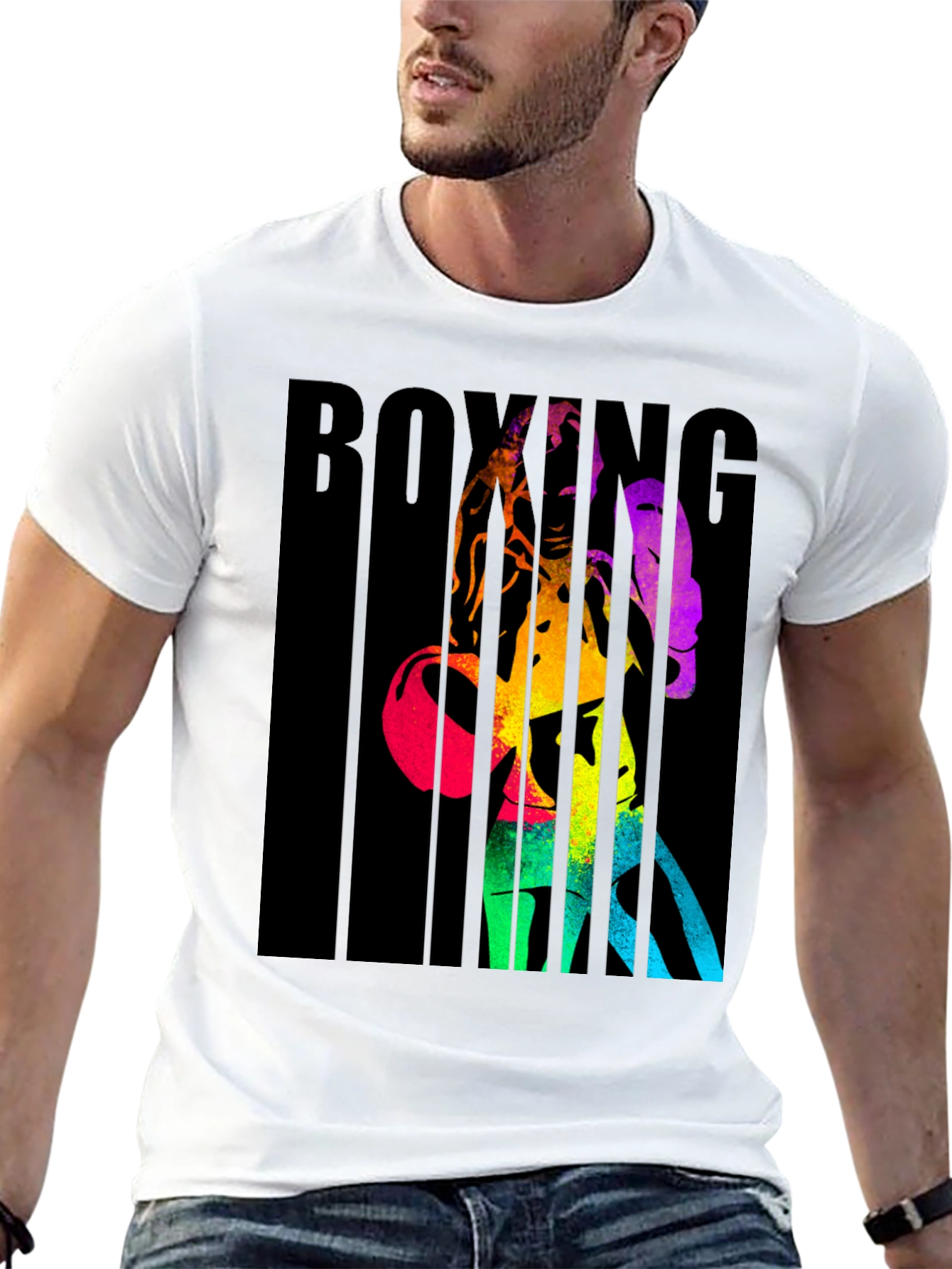 Rainbow Boxing Graphic T-Shirt