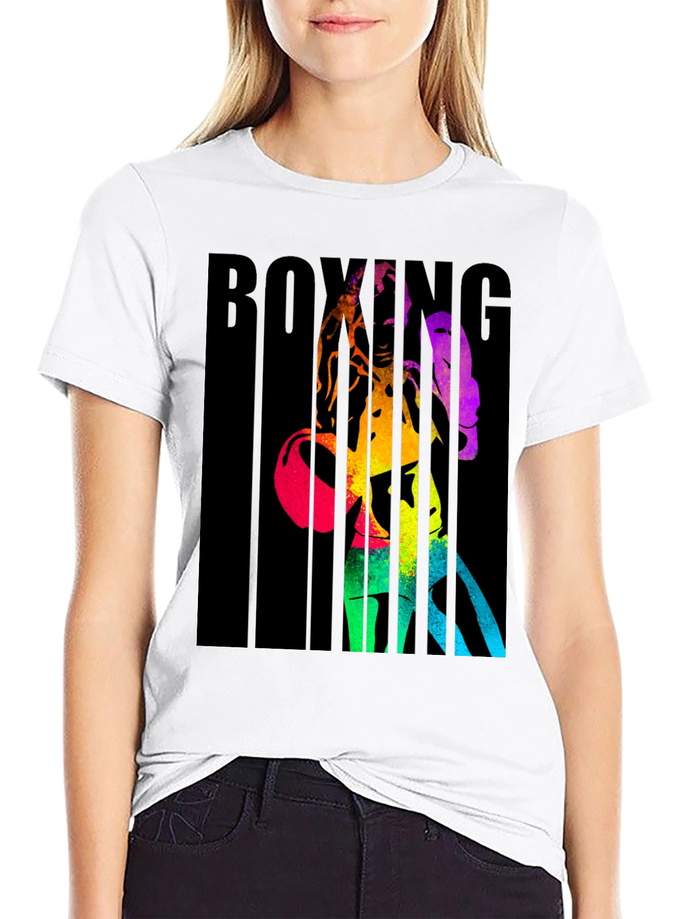 Rainbow Boxing Graphic T-Shirt