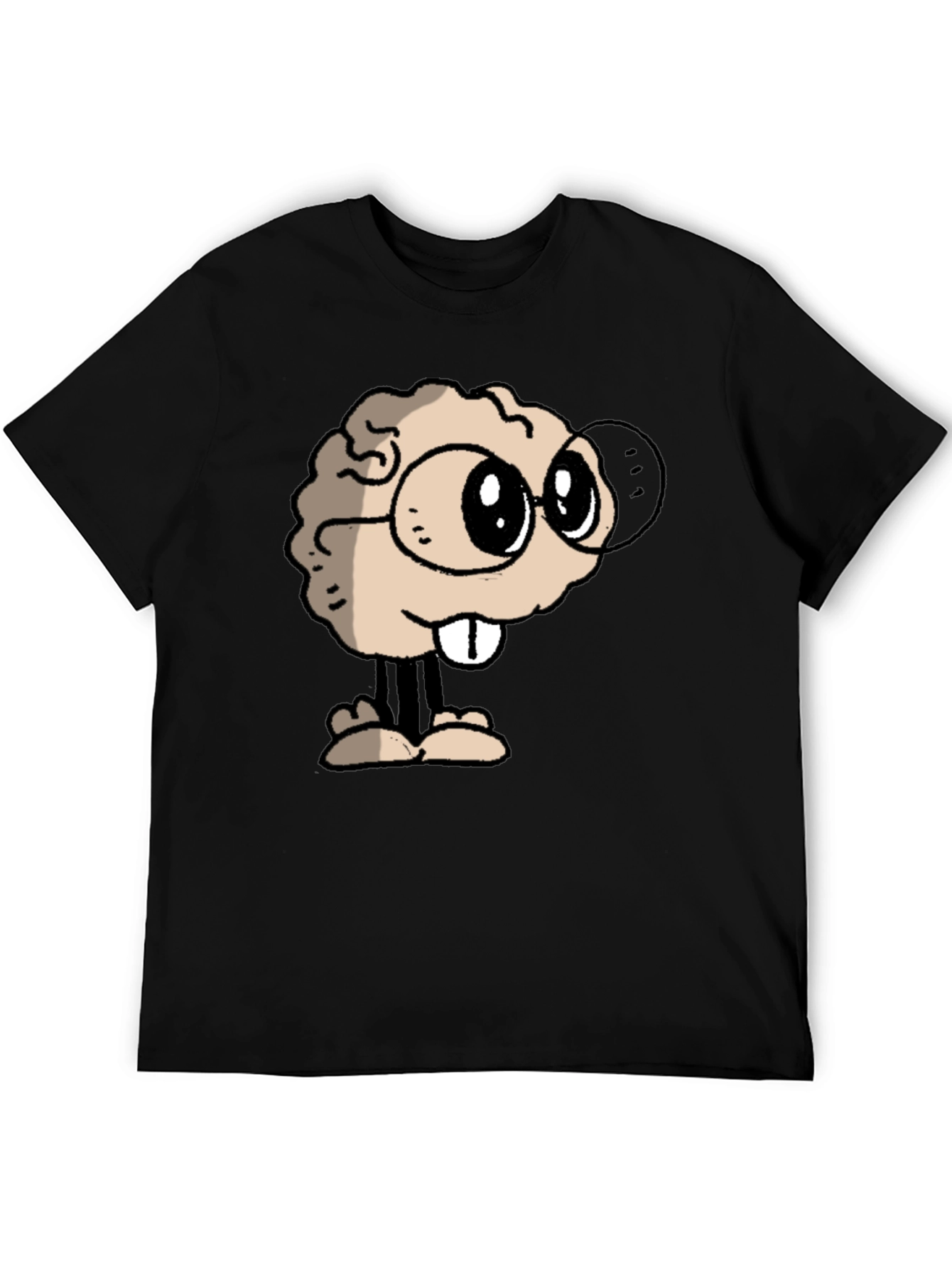 Brainy Character Graphic Tee - Black