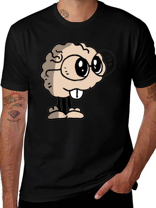 Brainy Character Graphic Tee - Black