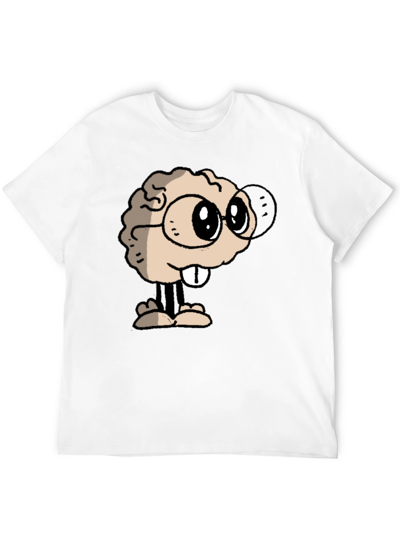 Brainy Character Graphic Tee - Black