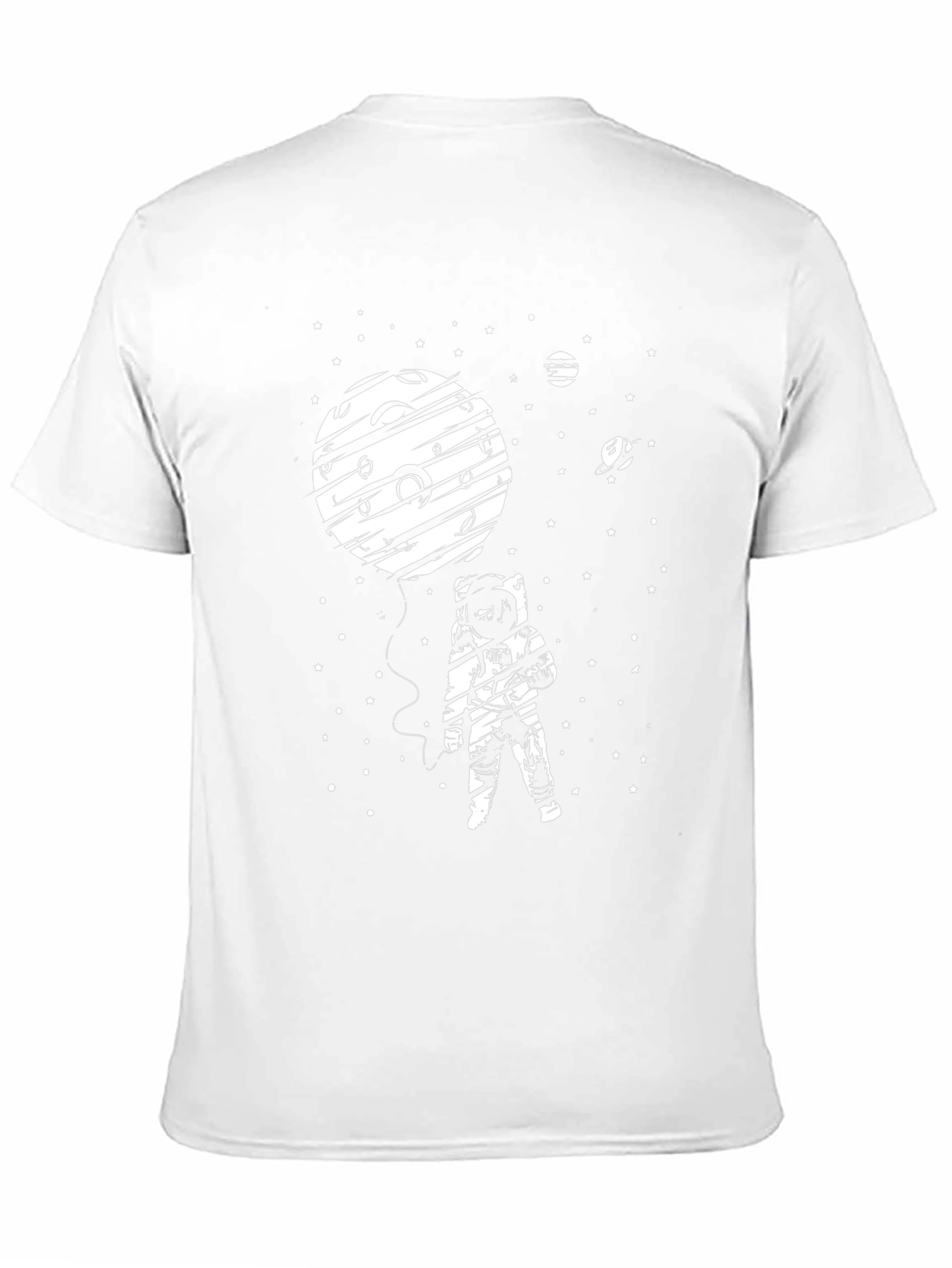 Astronaut Moon Balloon T-Shirt - Space Graphic Tee