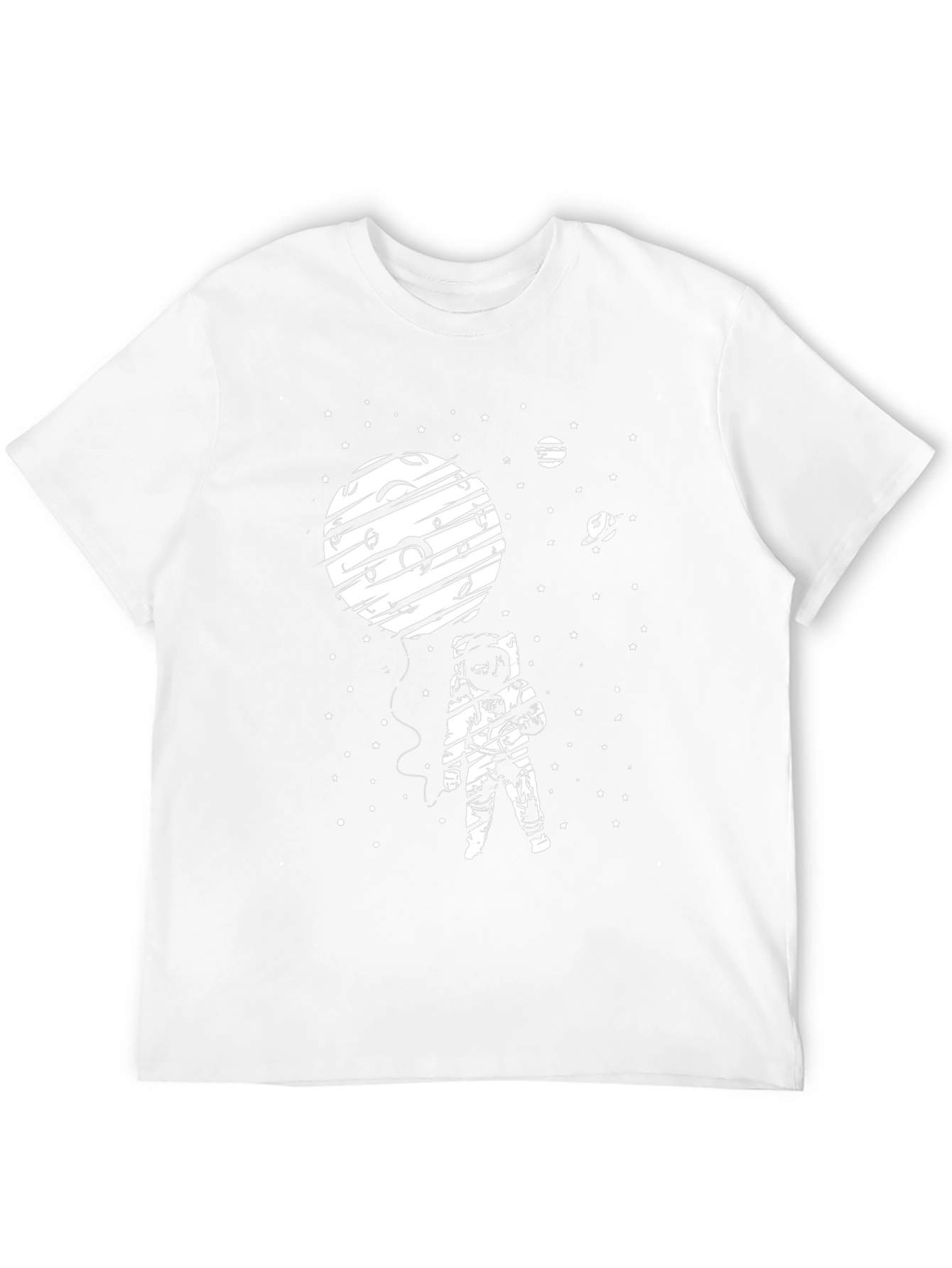 Astronaut Moon Balloon T-Shirt - Space Graphic Tee