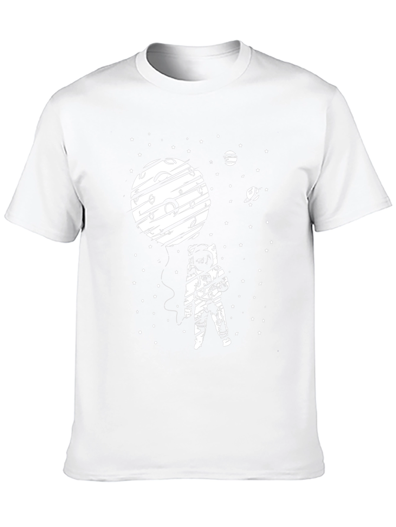 Astronaut Moon Balloon T-Shirt - Space Graphic Tee