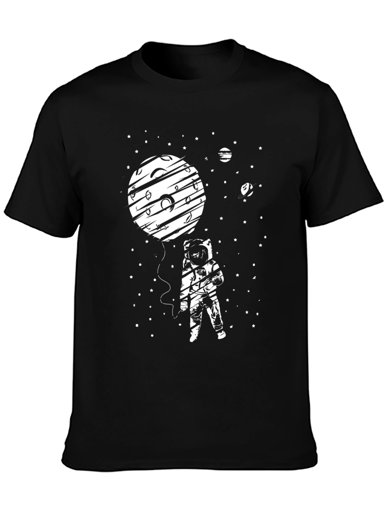 Astronaut Moon Balloon T-Shirt - Space Graphic Tee