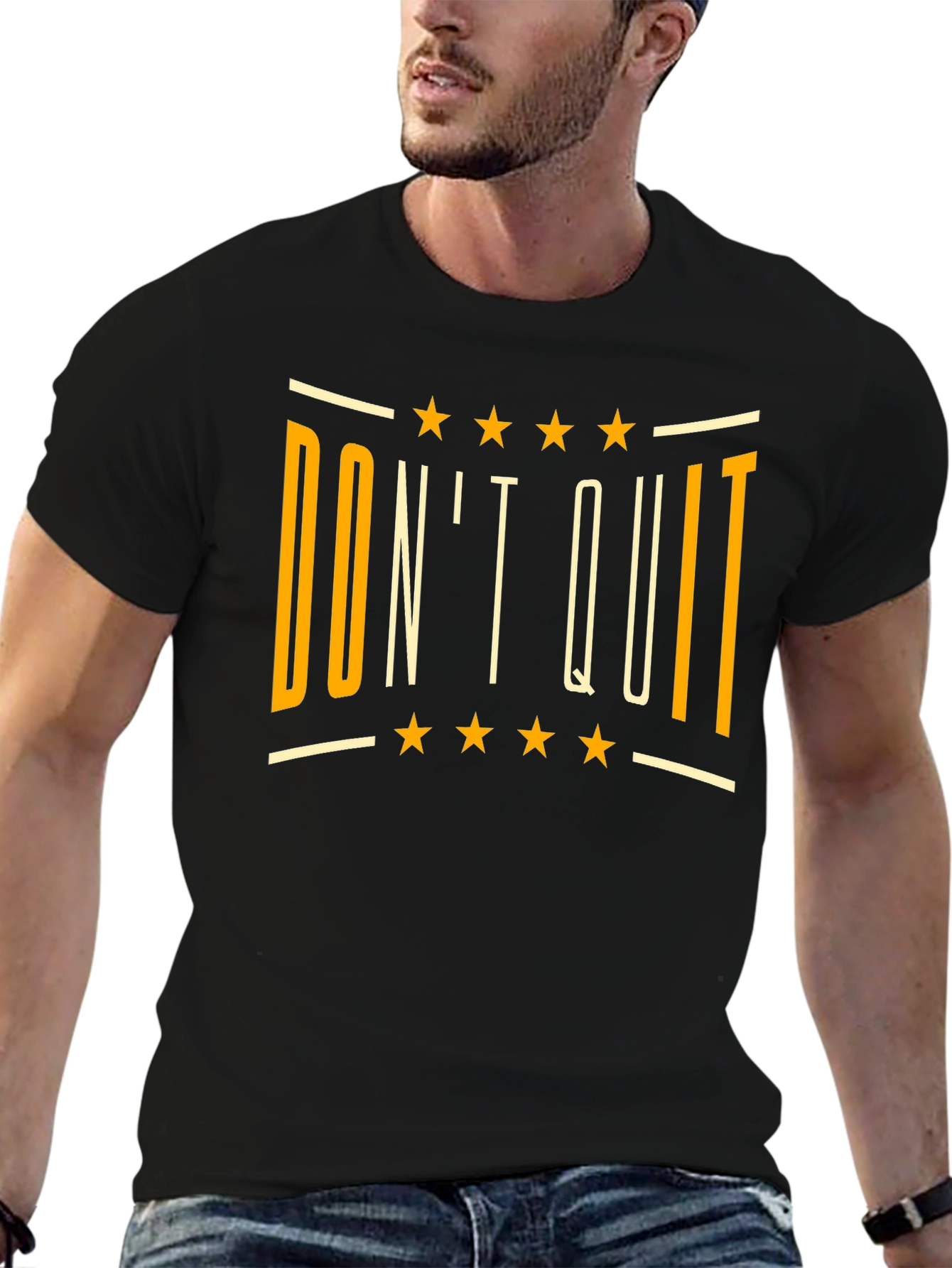 Dont Quit Black Graphic T-Shirt