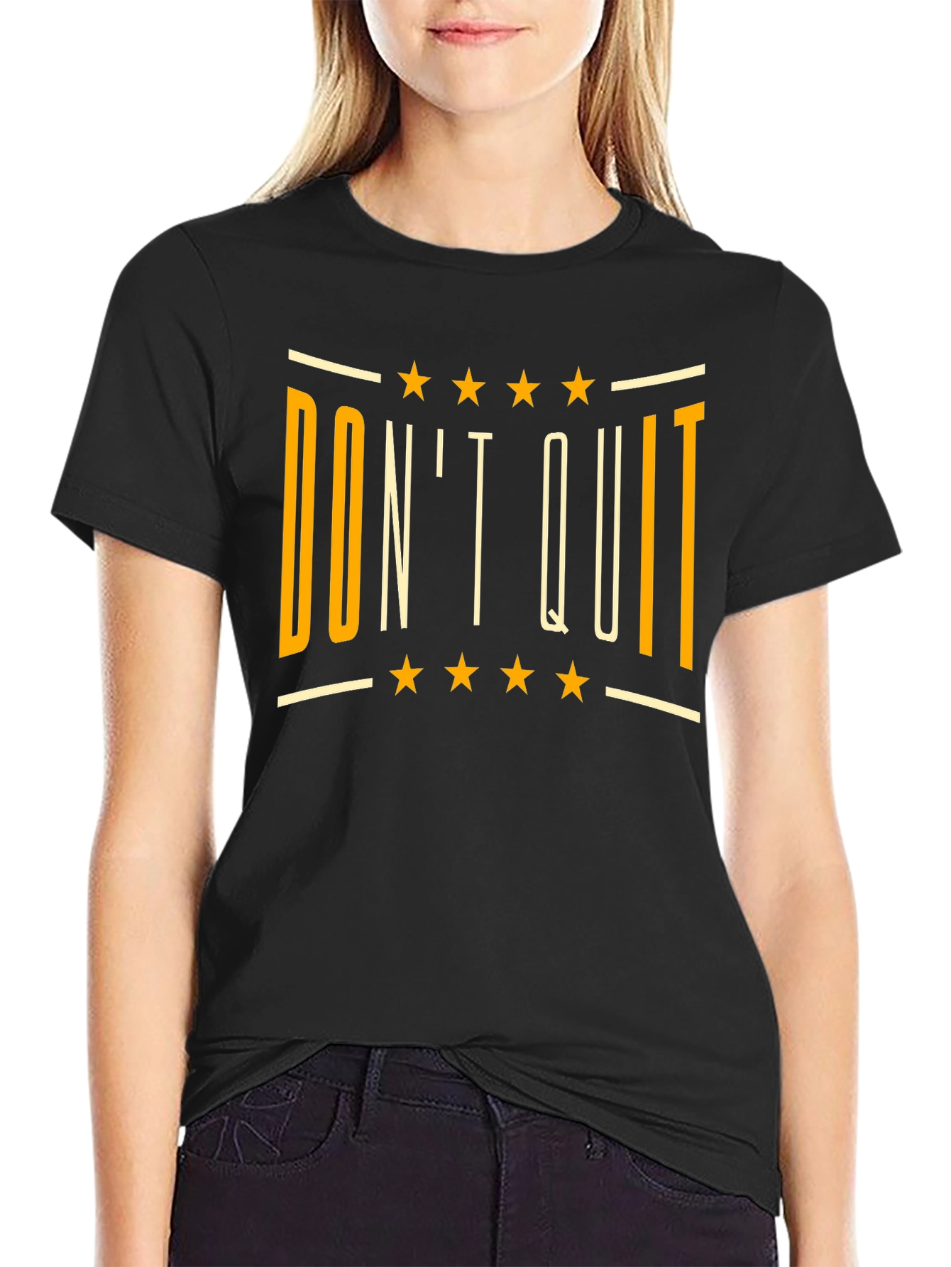 Dont Quit Black Graphic T-Shirt
