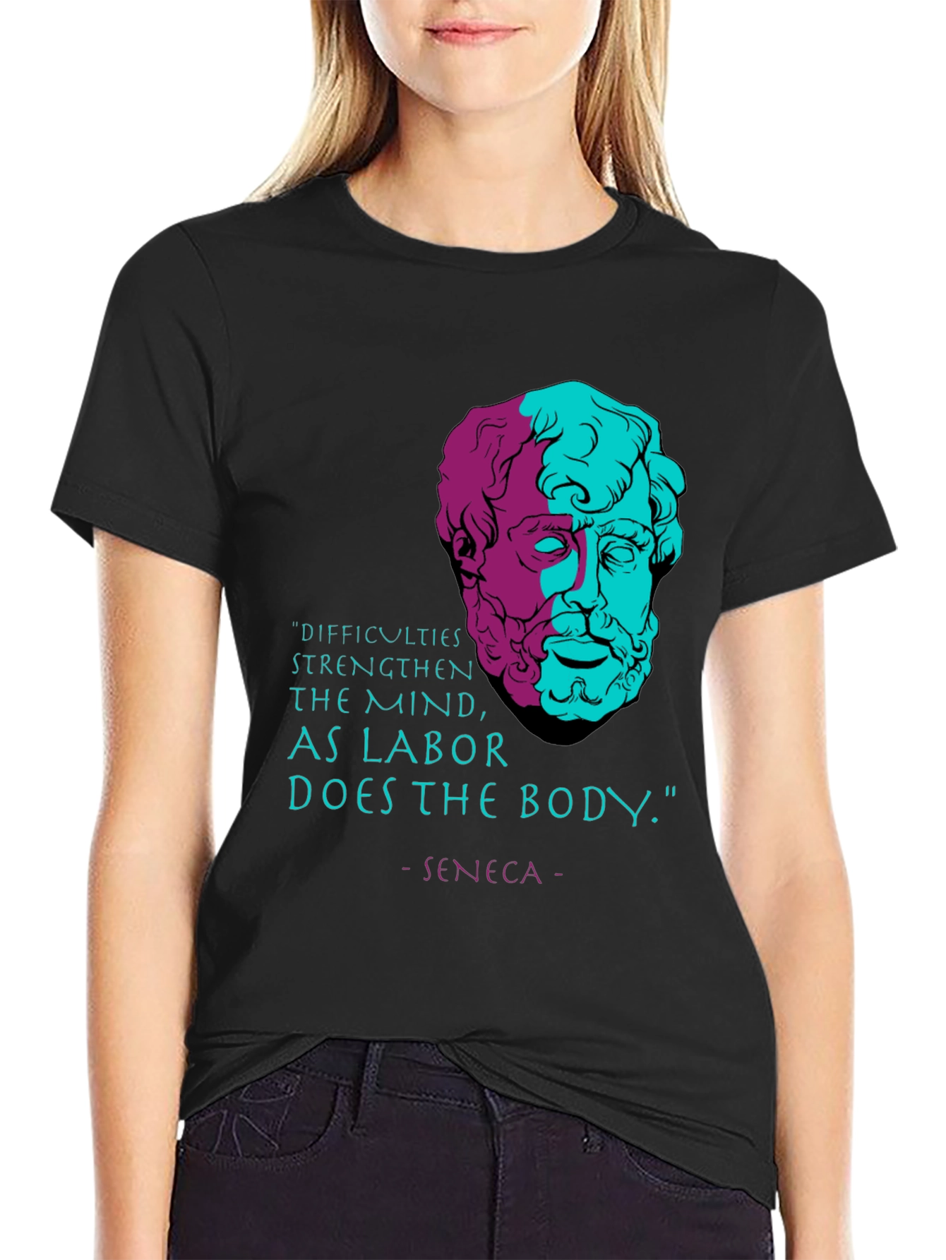 Stoic Philosophy T-Shirt - Seneca Quote Tee