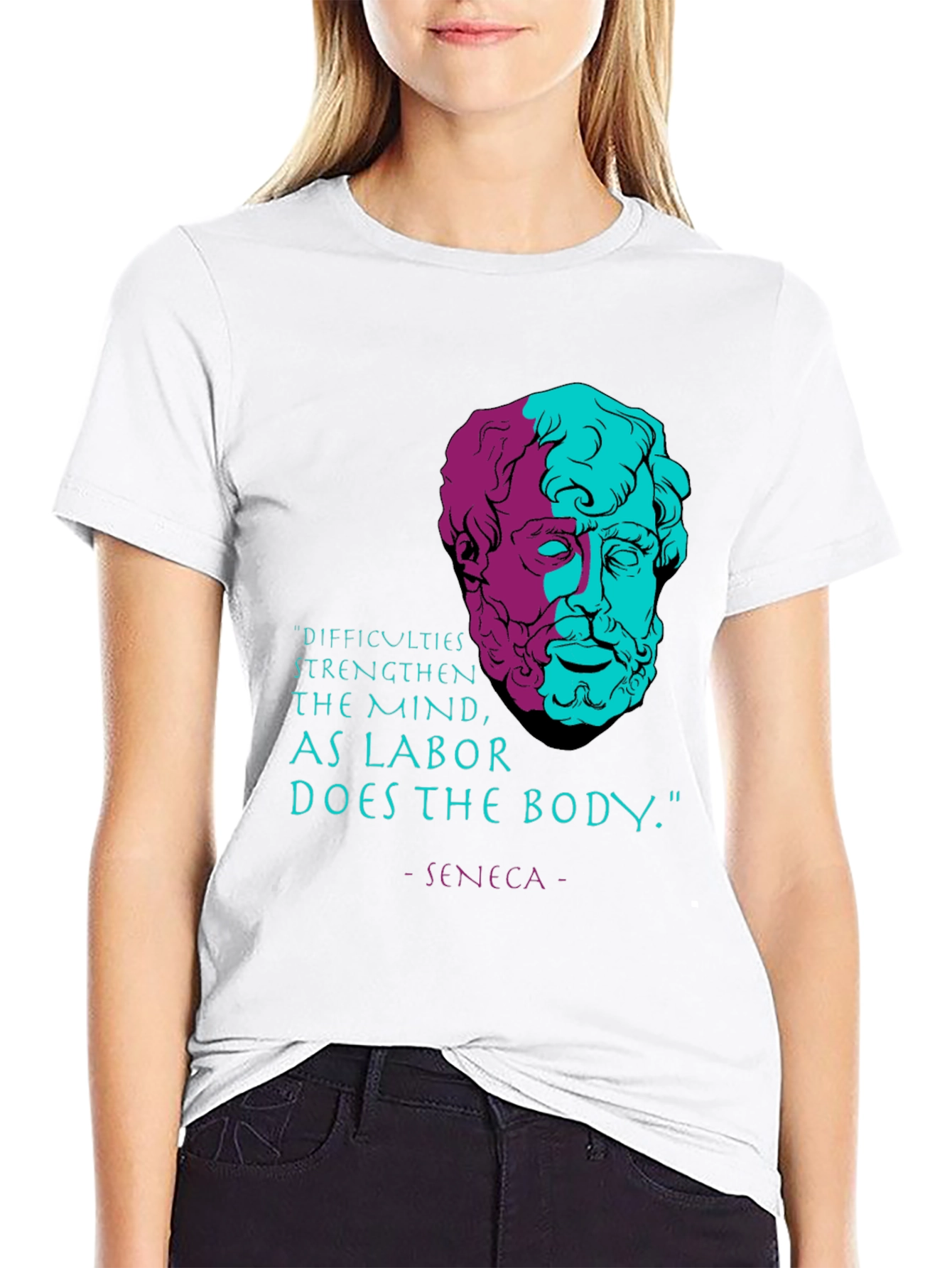 Stoic Philosophy T-Shirt - Seneca Quote Tee