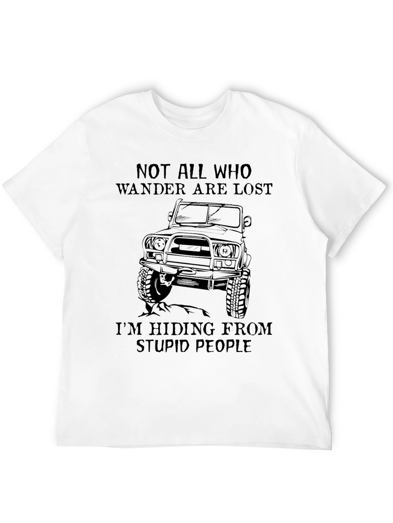 Wander Are Lost Black Graphic Tee
