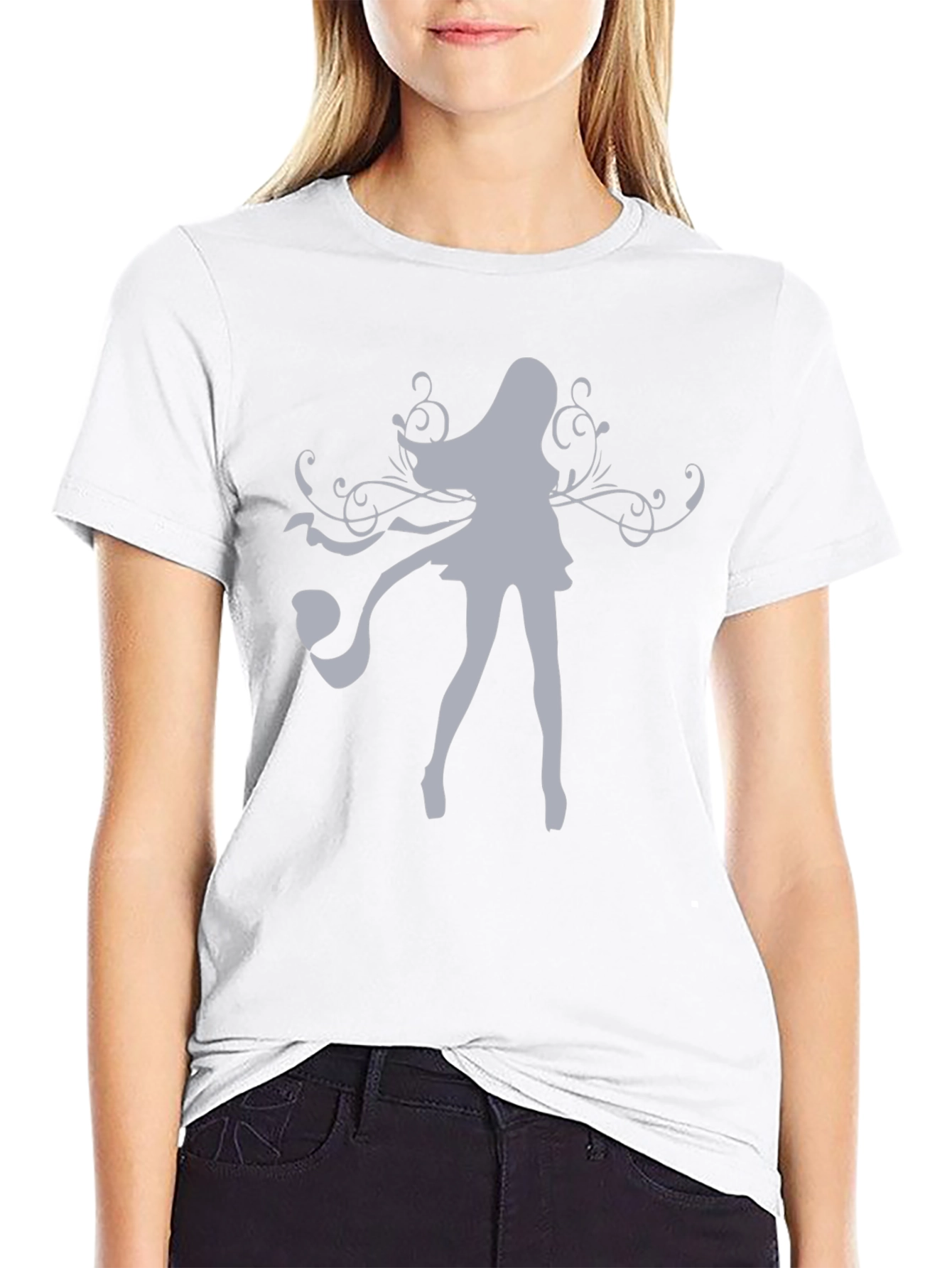 Stylish Graphic Print Black T-Shirt