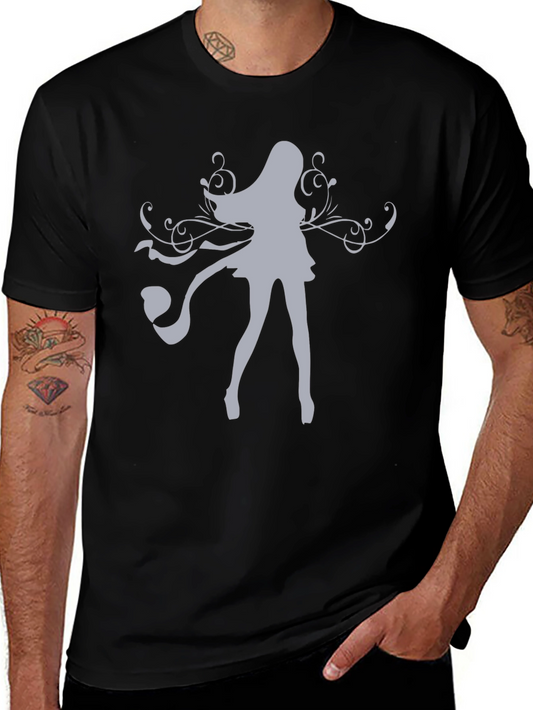 Stylish Graphic Print Black T-Shirt