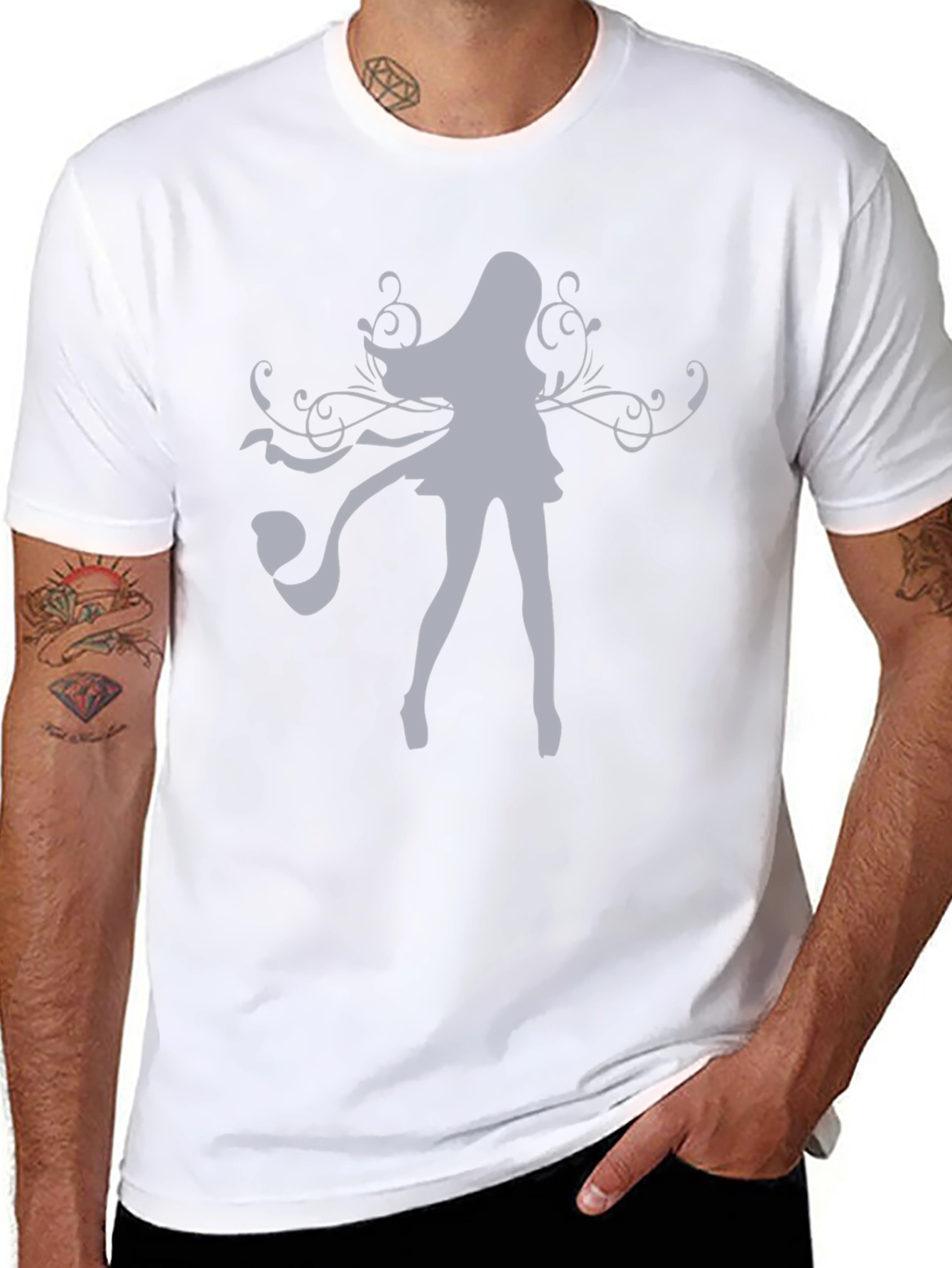 Stylish Graphic Print Black T-Shirt