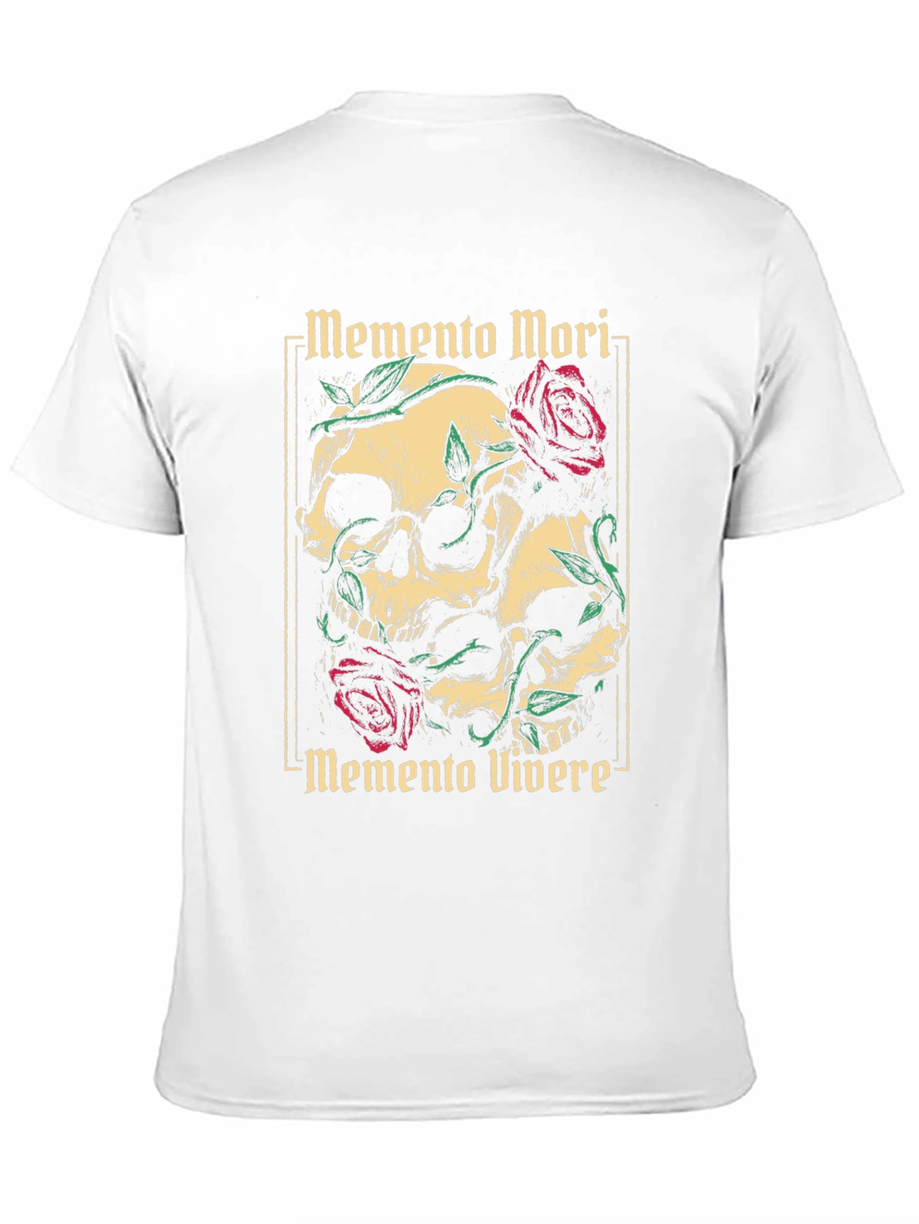 Memento Mori Skull & Roses Graphic Tee