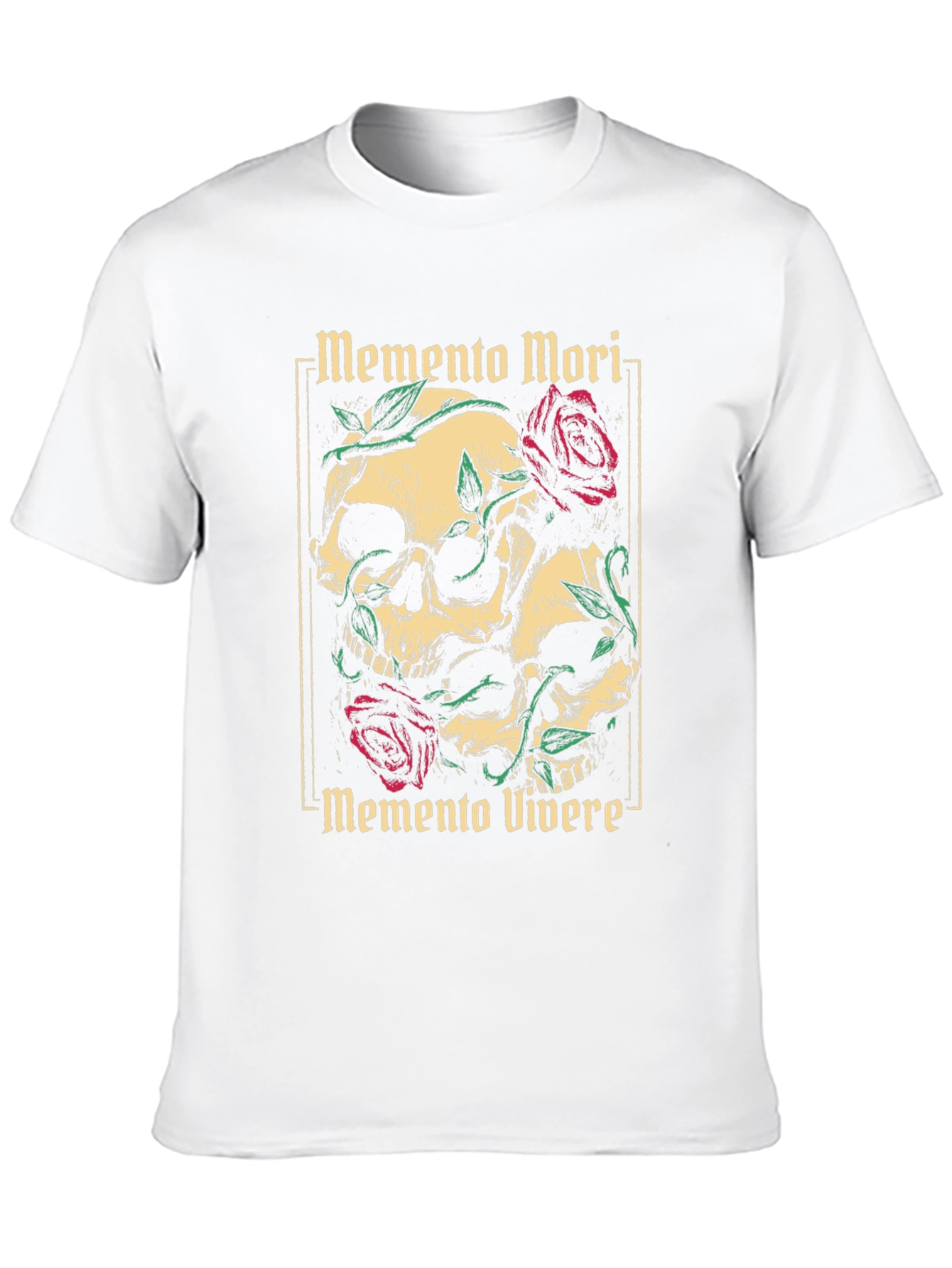 Memento Mori Skull & Roses Graphic Tee
