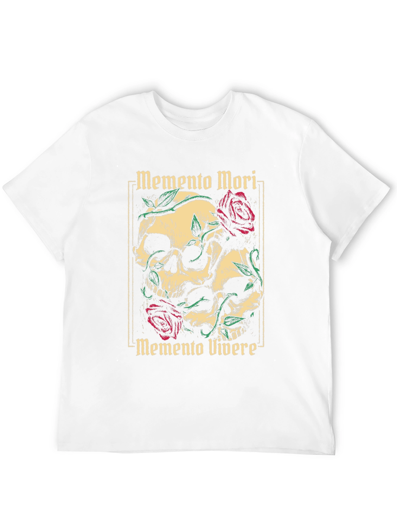 Memento Mori Skull & Roses Graphic Tee