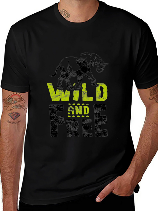 Wild and Free Elephant Graphic Tee