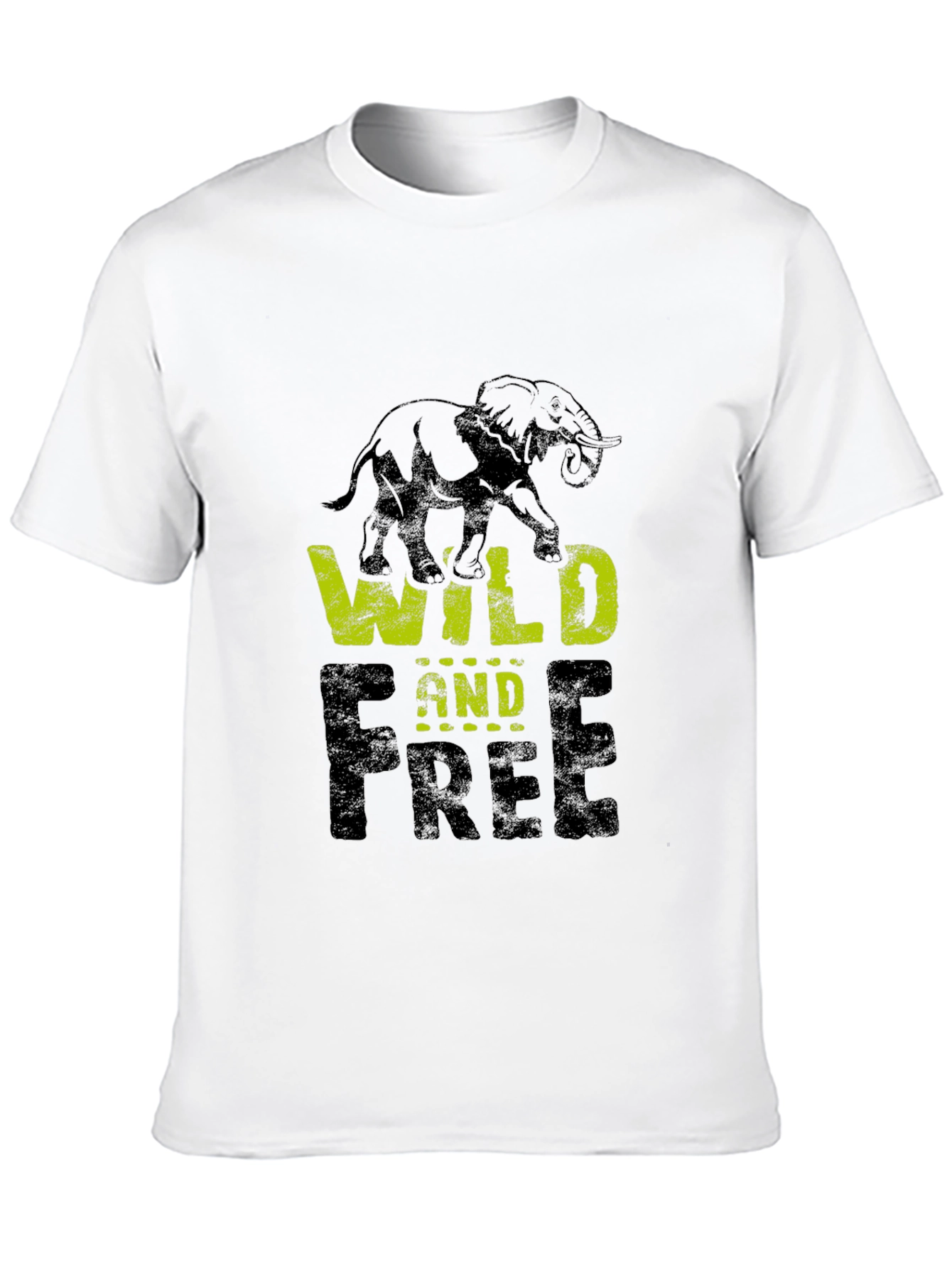 Wild and Free Elephant Graphic Tee