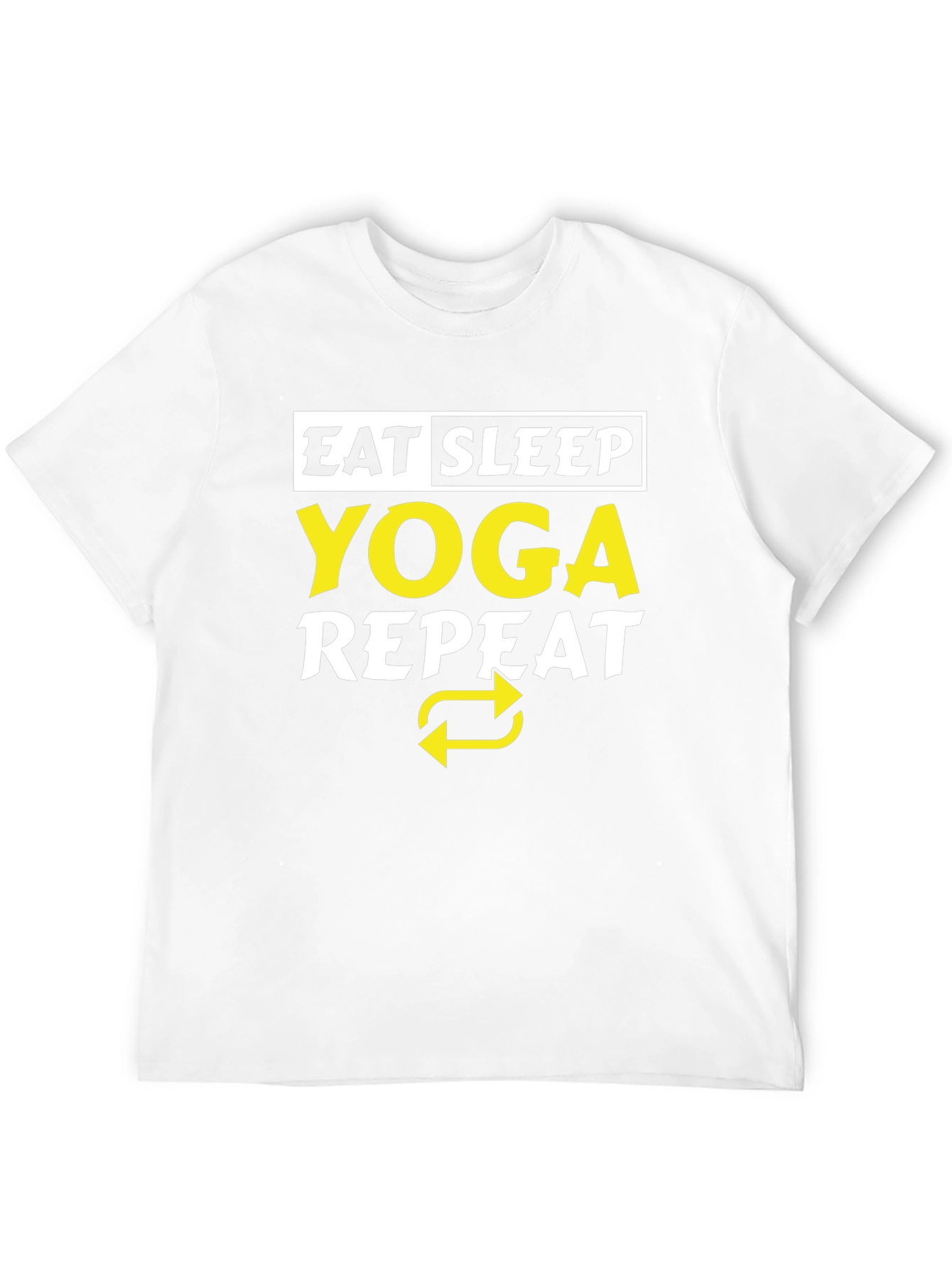Eat Sleep Yoga Repeat Black T-Shirt