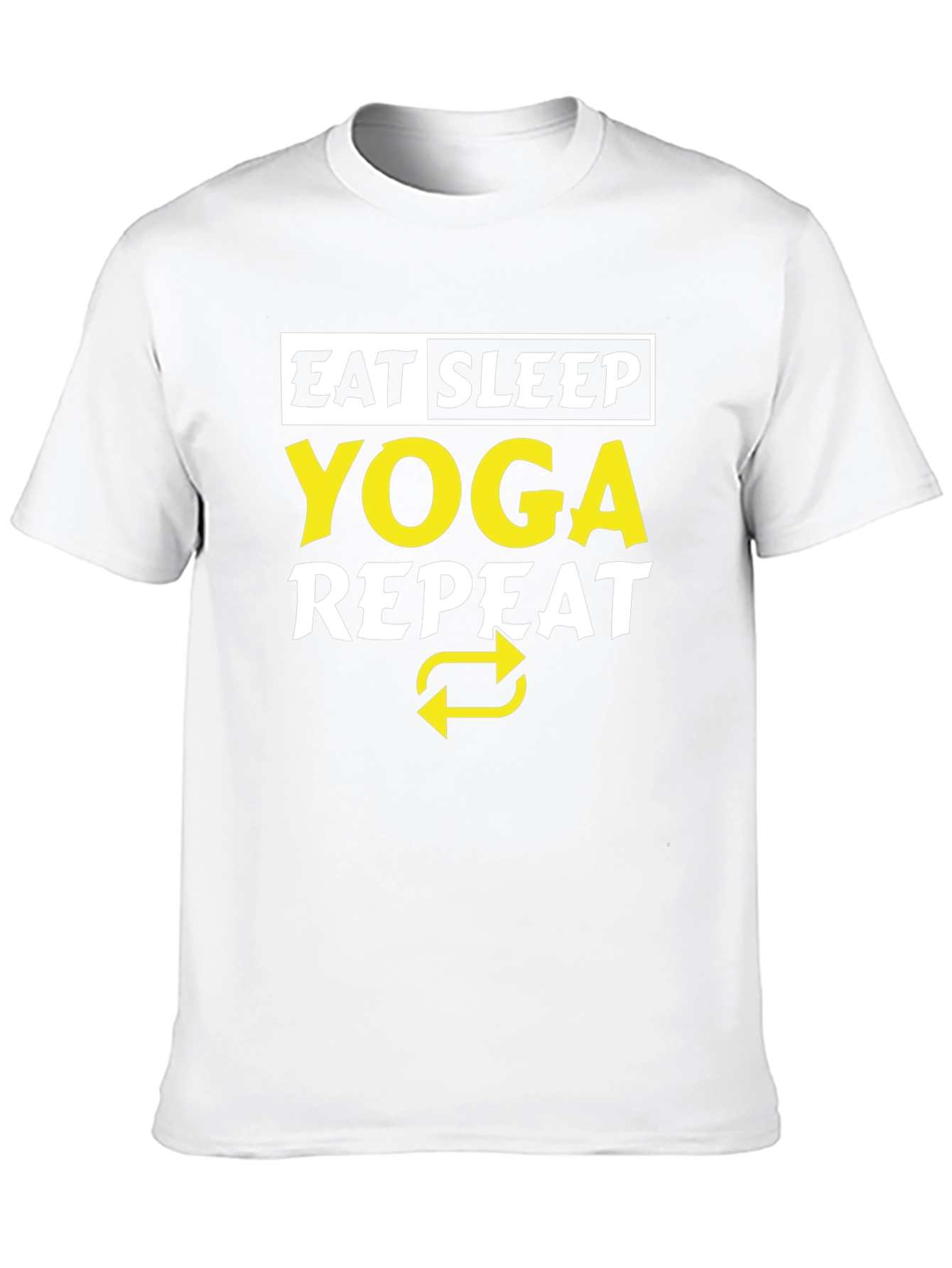 Eat Sleep Yoga Repeat Black T-Shirt