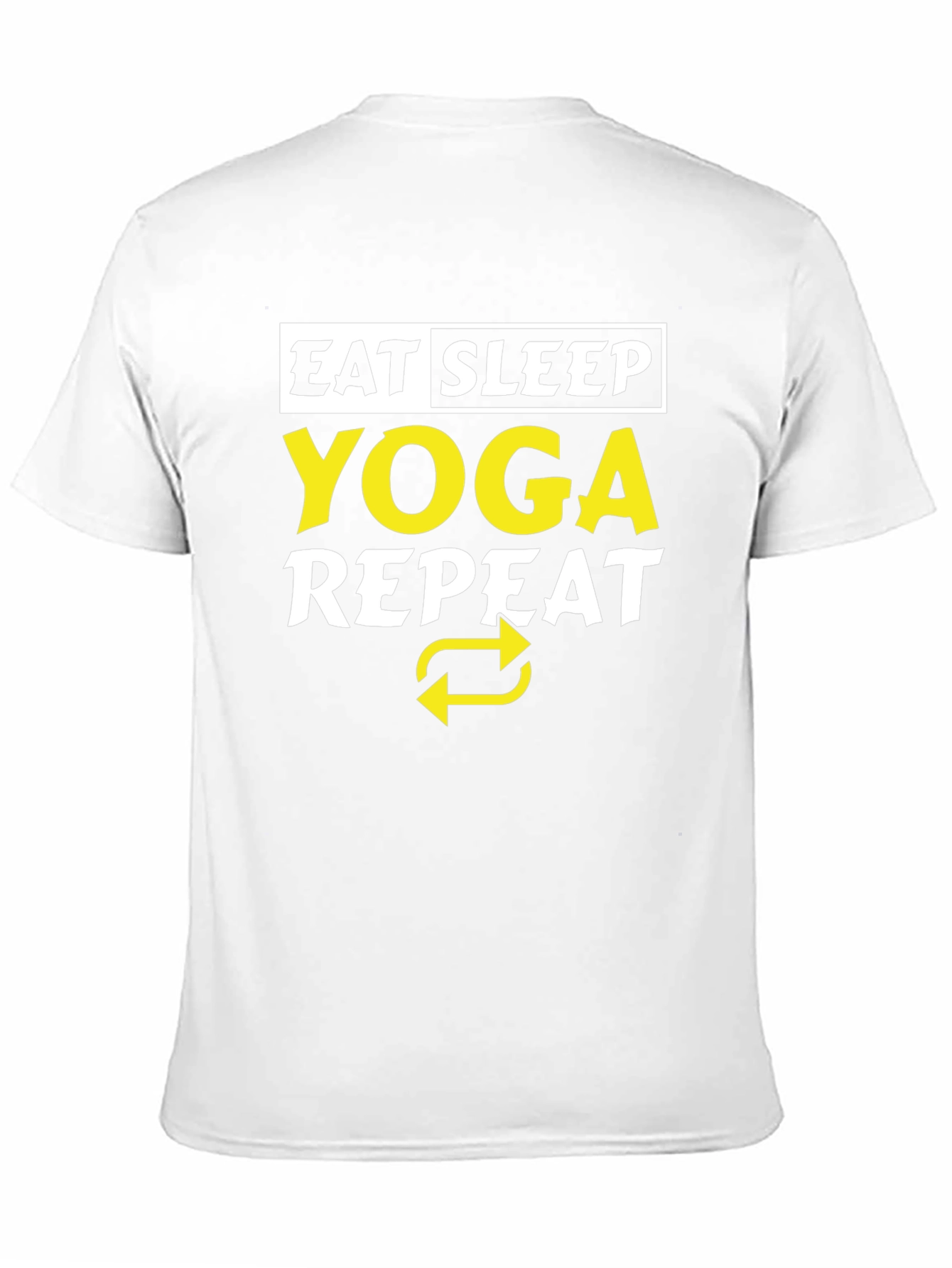 Eat Sleep Yoga Repeat Black T-Shirt