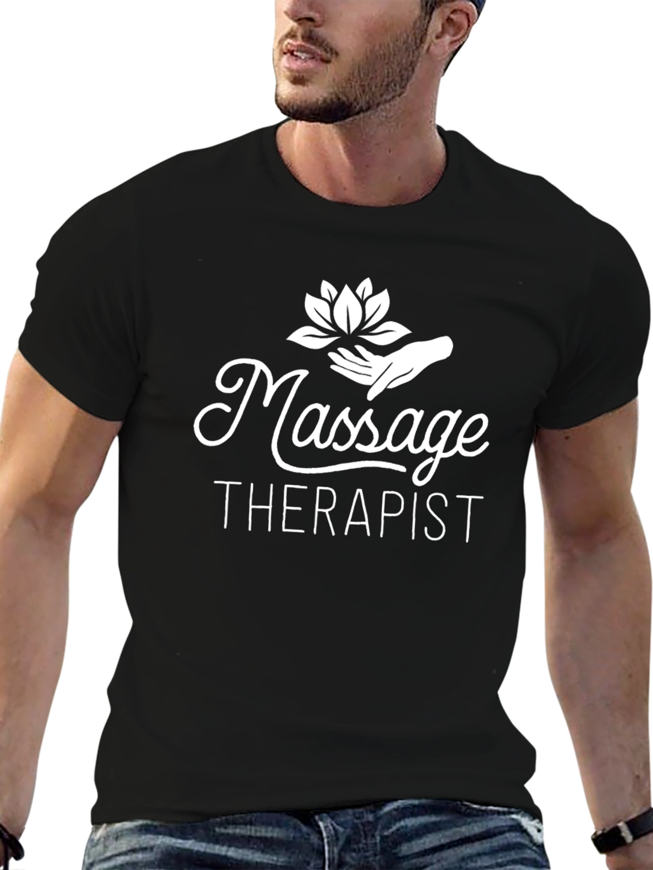 Massage Therapist Black T-Shirt - Comfortable & Stylish