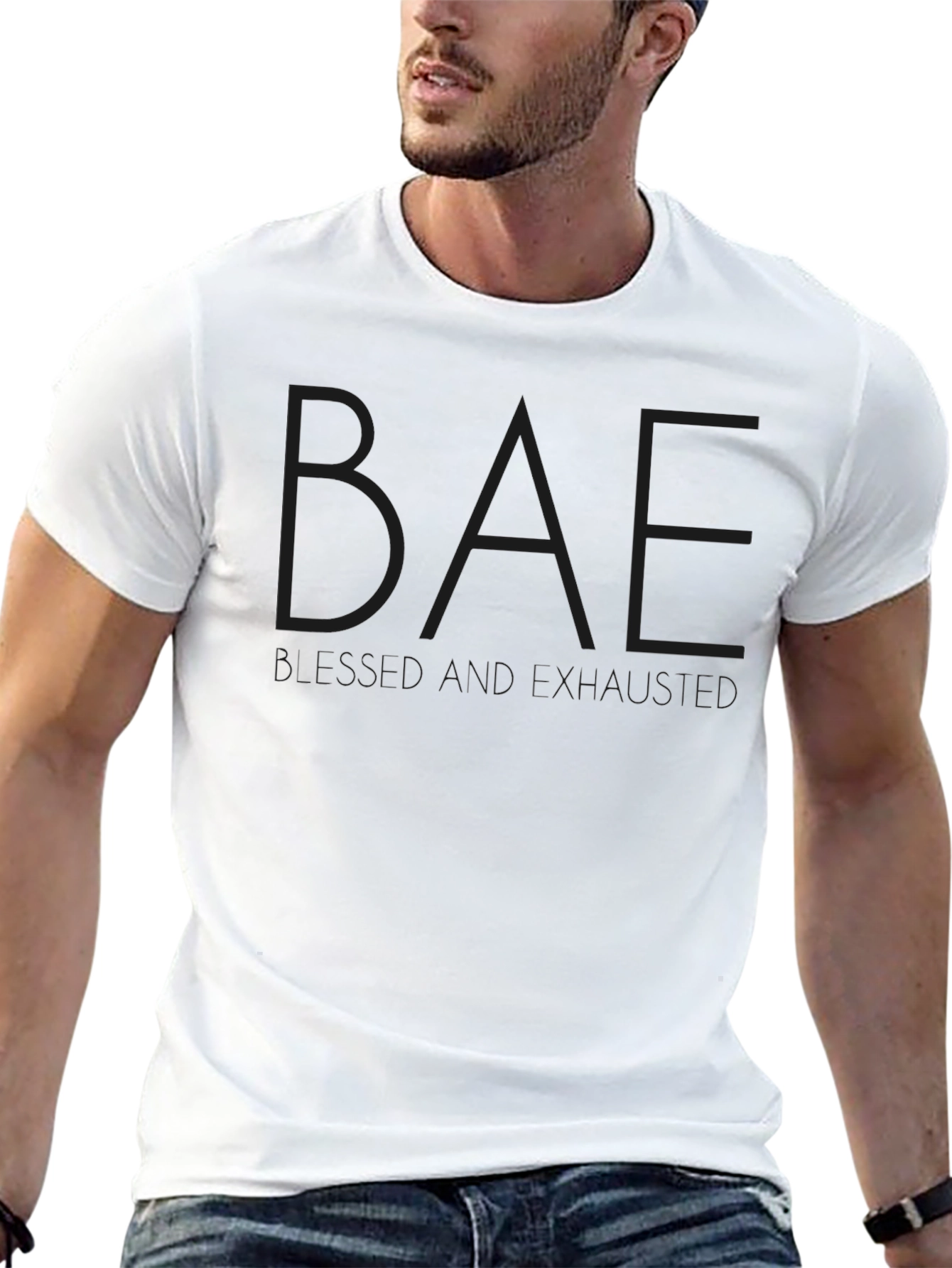 Black BAE T-Shirt - Soft Cotton Blend Casual Tee
