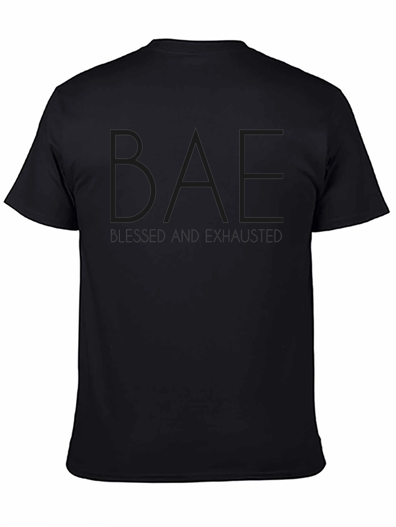 Black BAE T-Shirt - Soft Cotton Blend Casual Tee