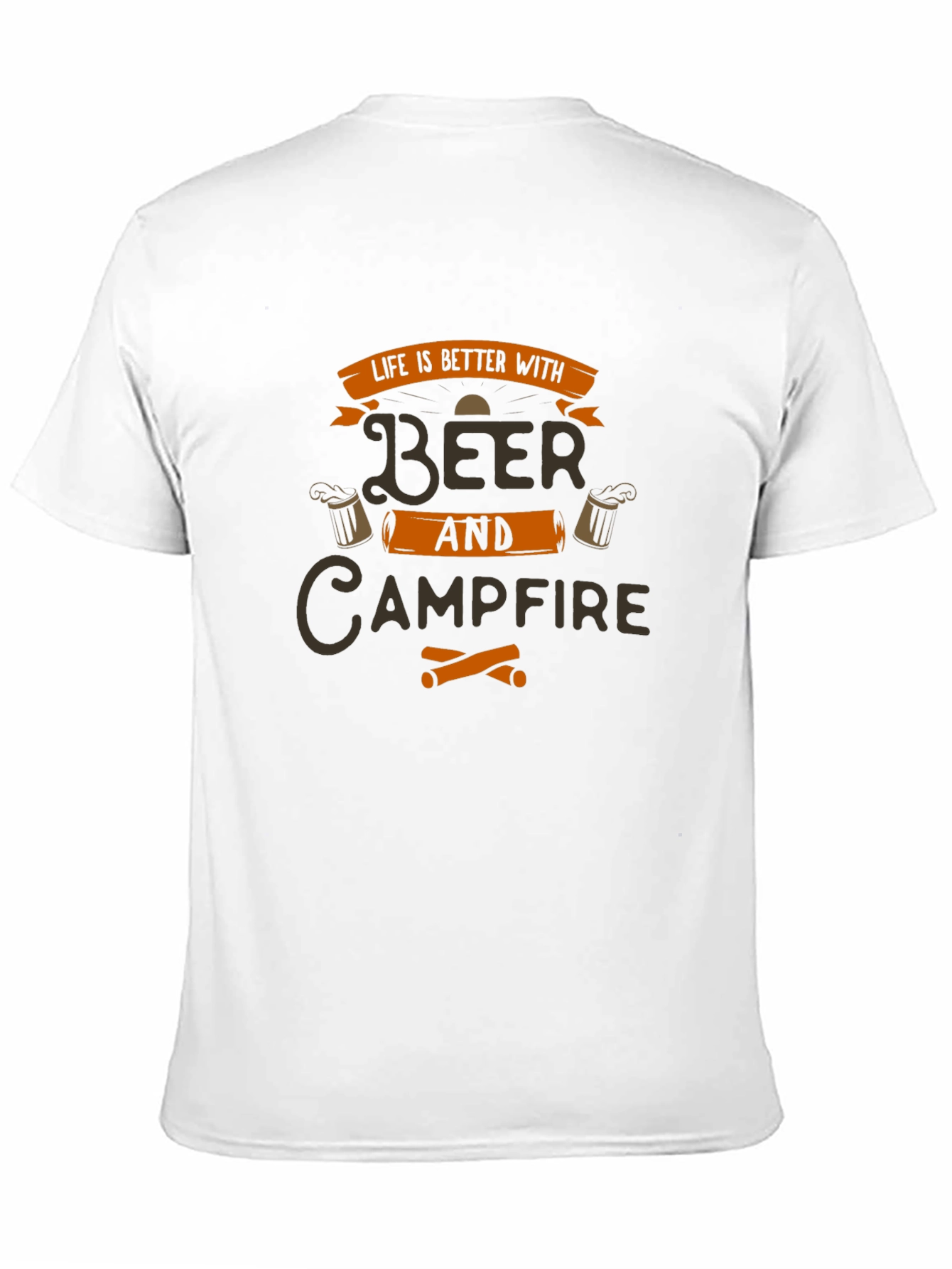 Beer and Campfire Graphic T-Shirt