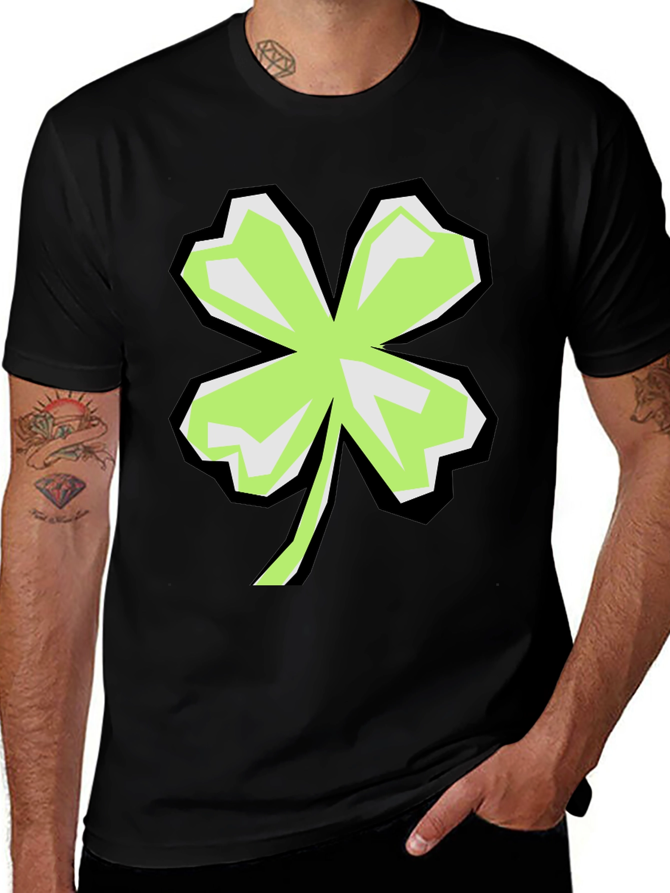 Shamrock Graphic Black T-Shirt