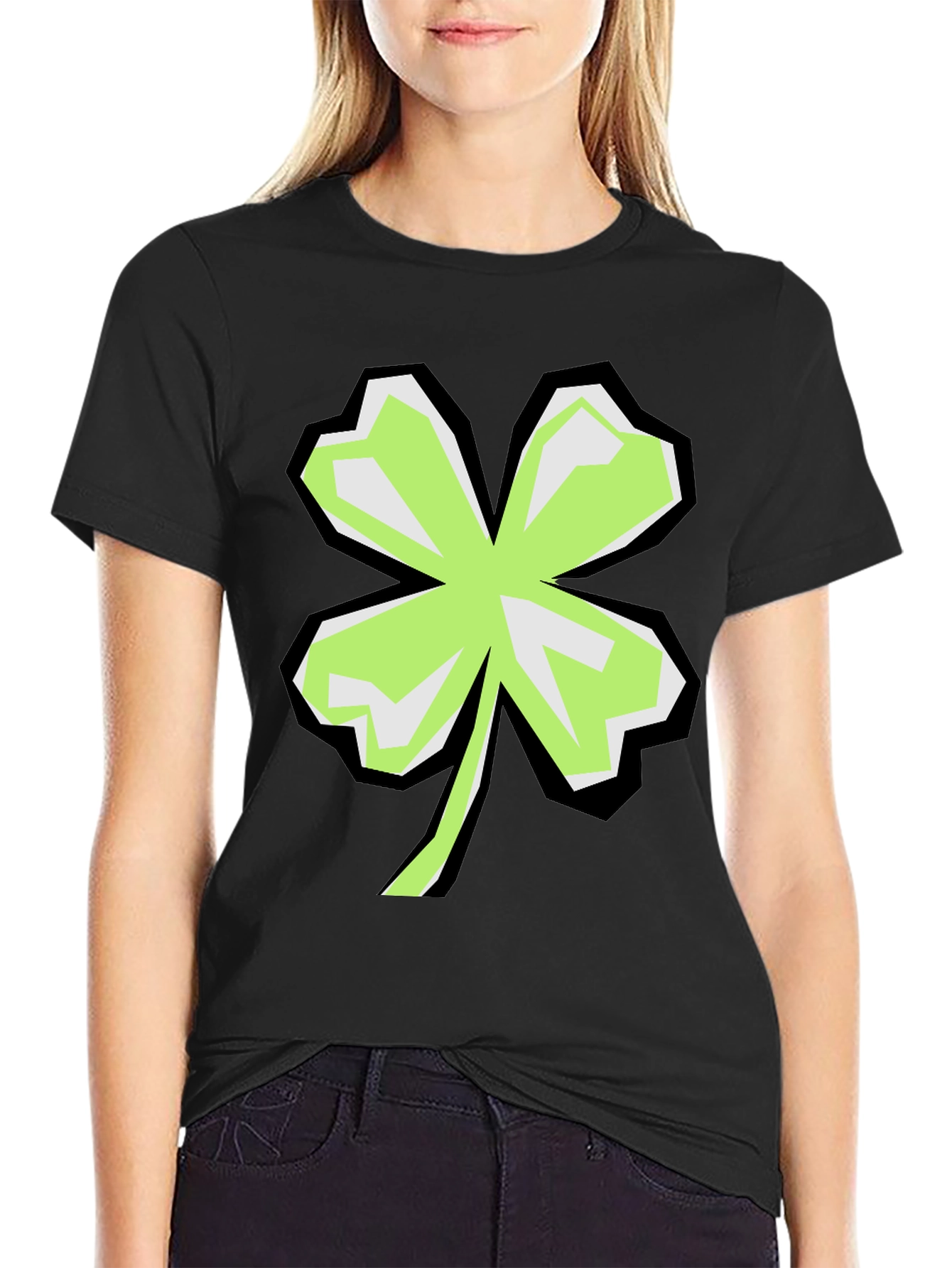 Shamrock Graphic Black T-Shirt