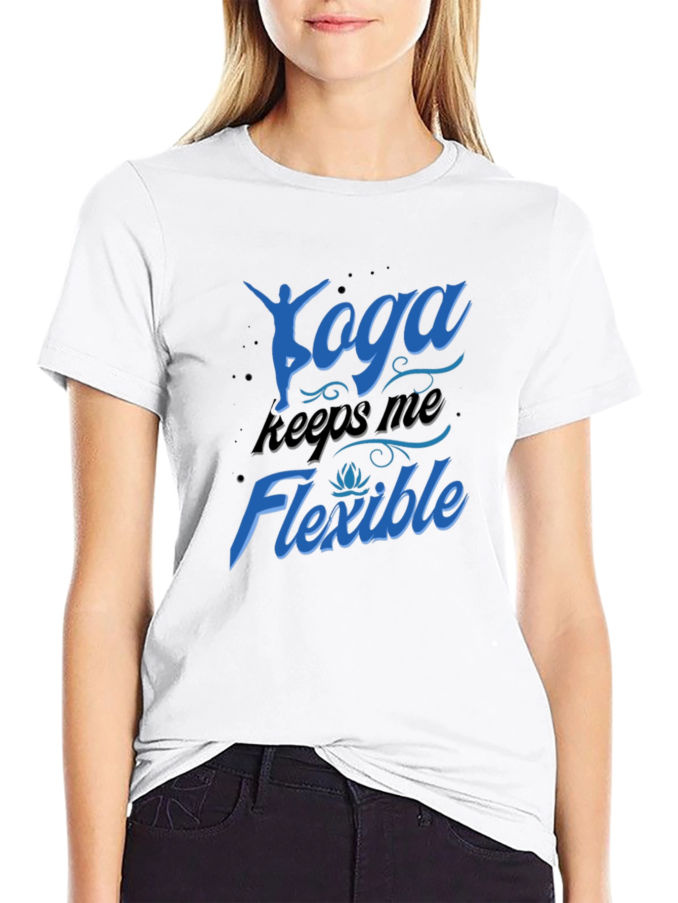 Yoga Keeps Me Flexible T-Shirt - Black