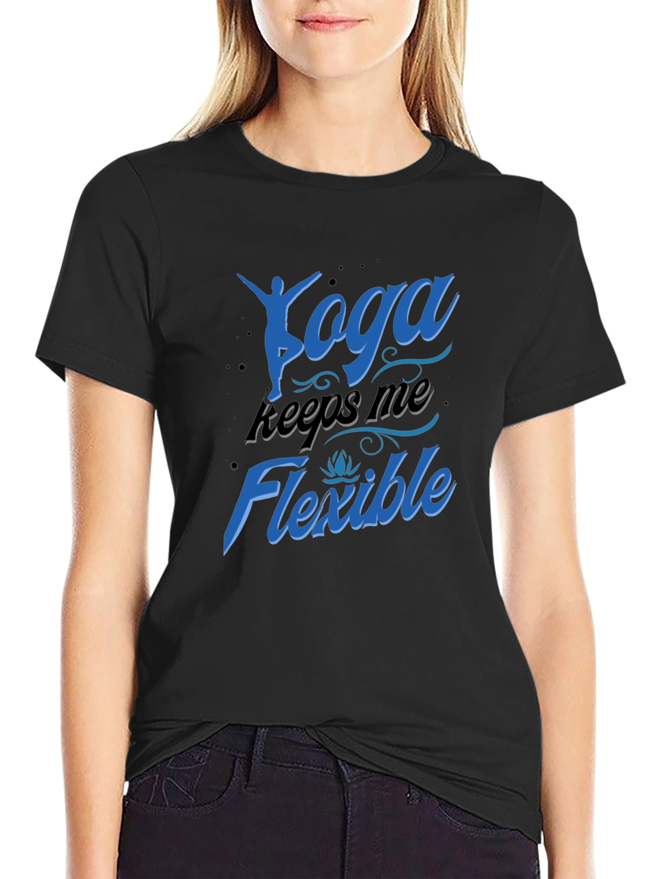 Yoga Keeps Me Flexible T-Shirt - Black