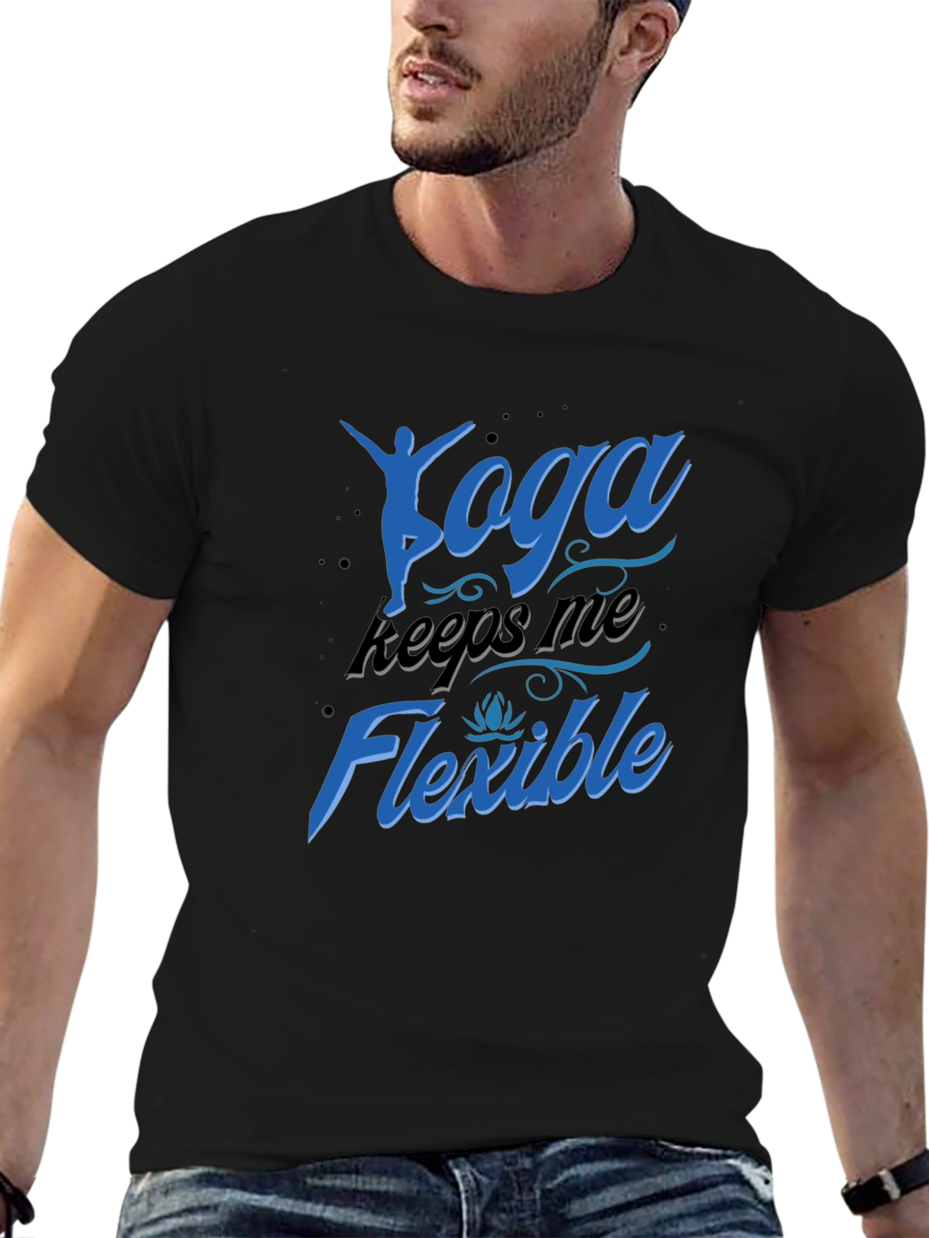 Yoga Keeps Me Flexible T-Shirt - Black