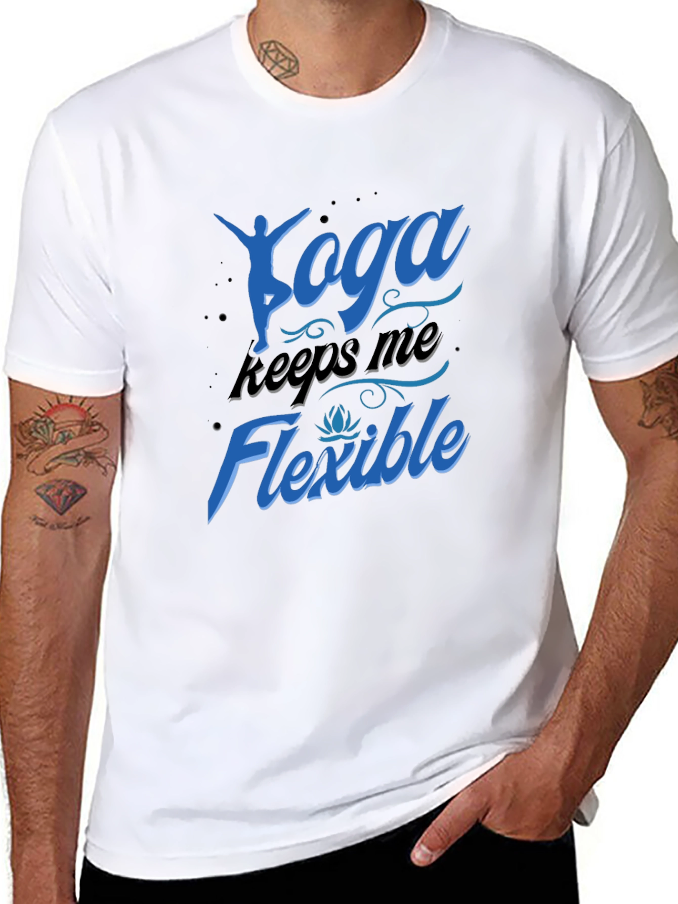 Yoga Keeps Me Flexible T-Shirt - Black