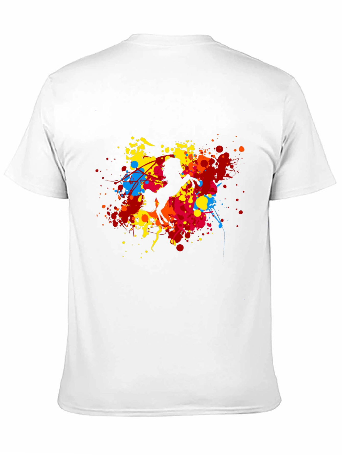 Vibrant Horse Graphic Black T-Shirt