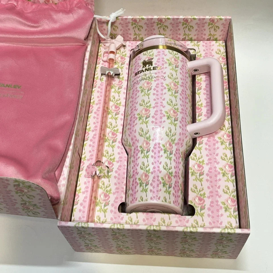 Stanley x LoveShackFancy Flowstate Quencher 40oz Tumbler Blooming Heirloom