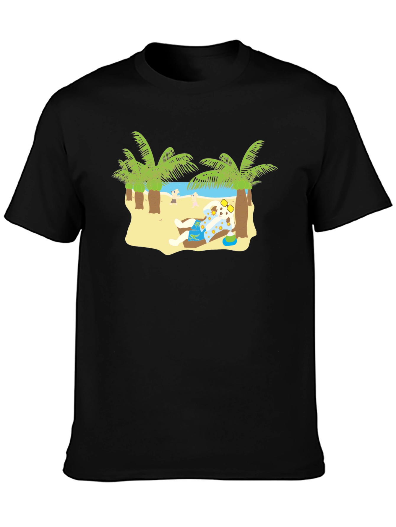 Relaxing Dog on Beach T-Shirt