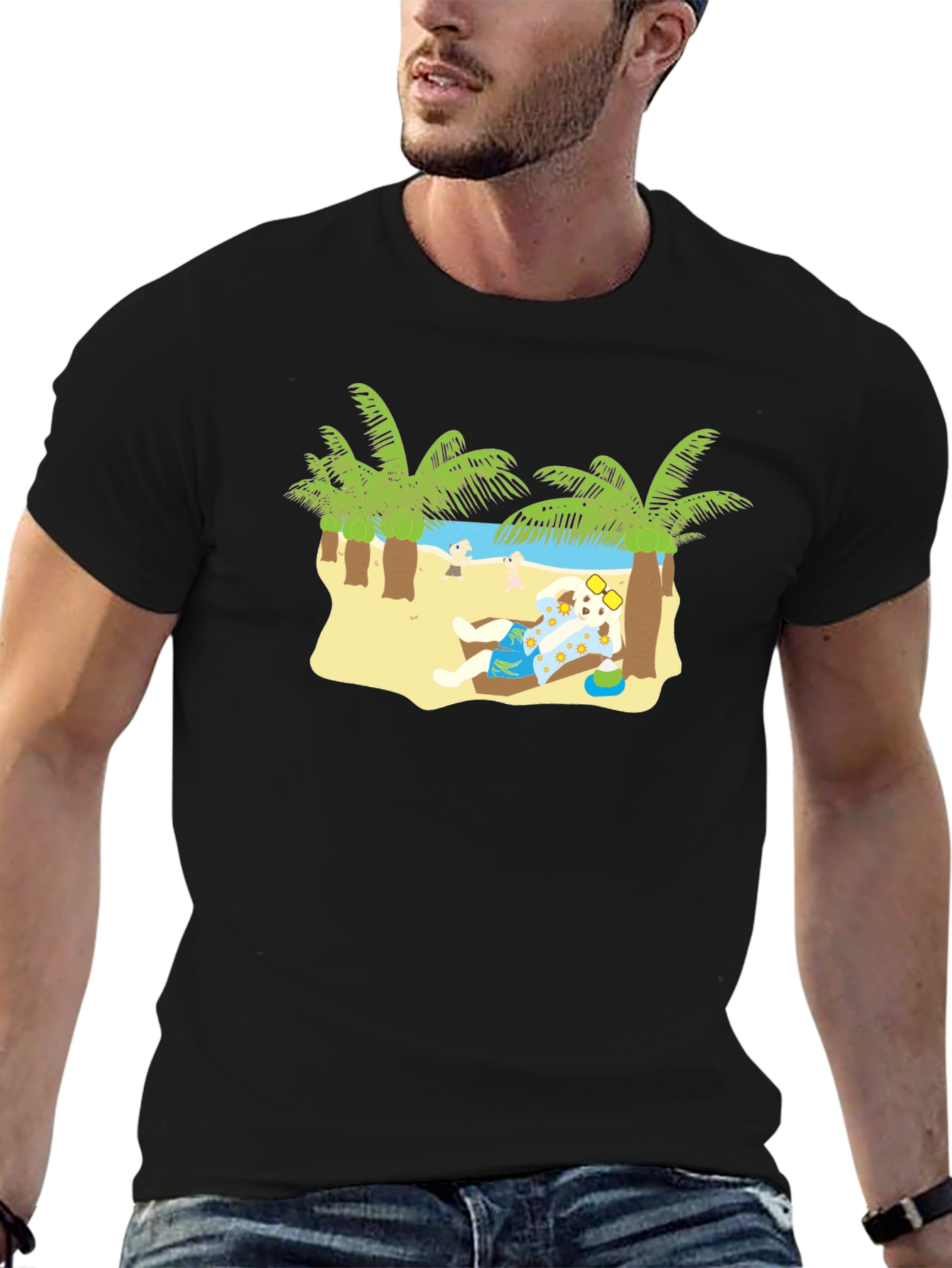 Relaxing Dog on Beach T-Shirt
