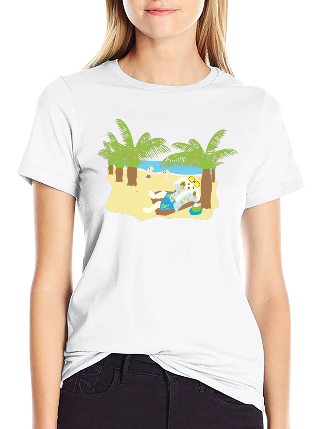 Relaxing Dog on Beach T-Shirt