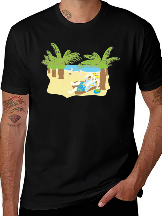 Relaxing Dog on Beach T-Shirt