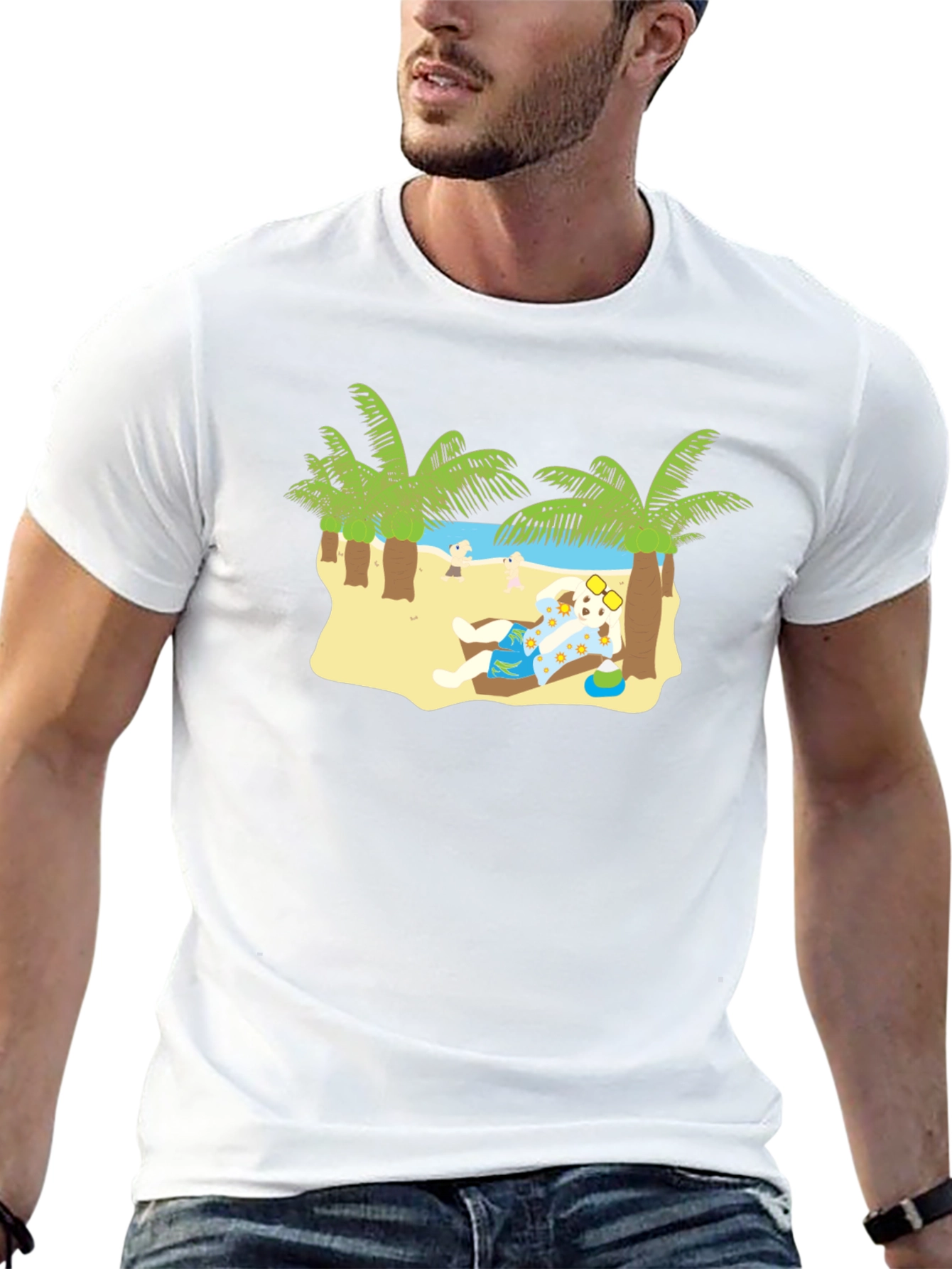 Relaxing Dog on Beach T-Shirt