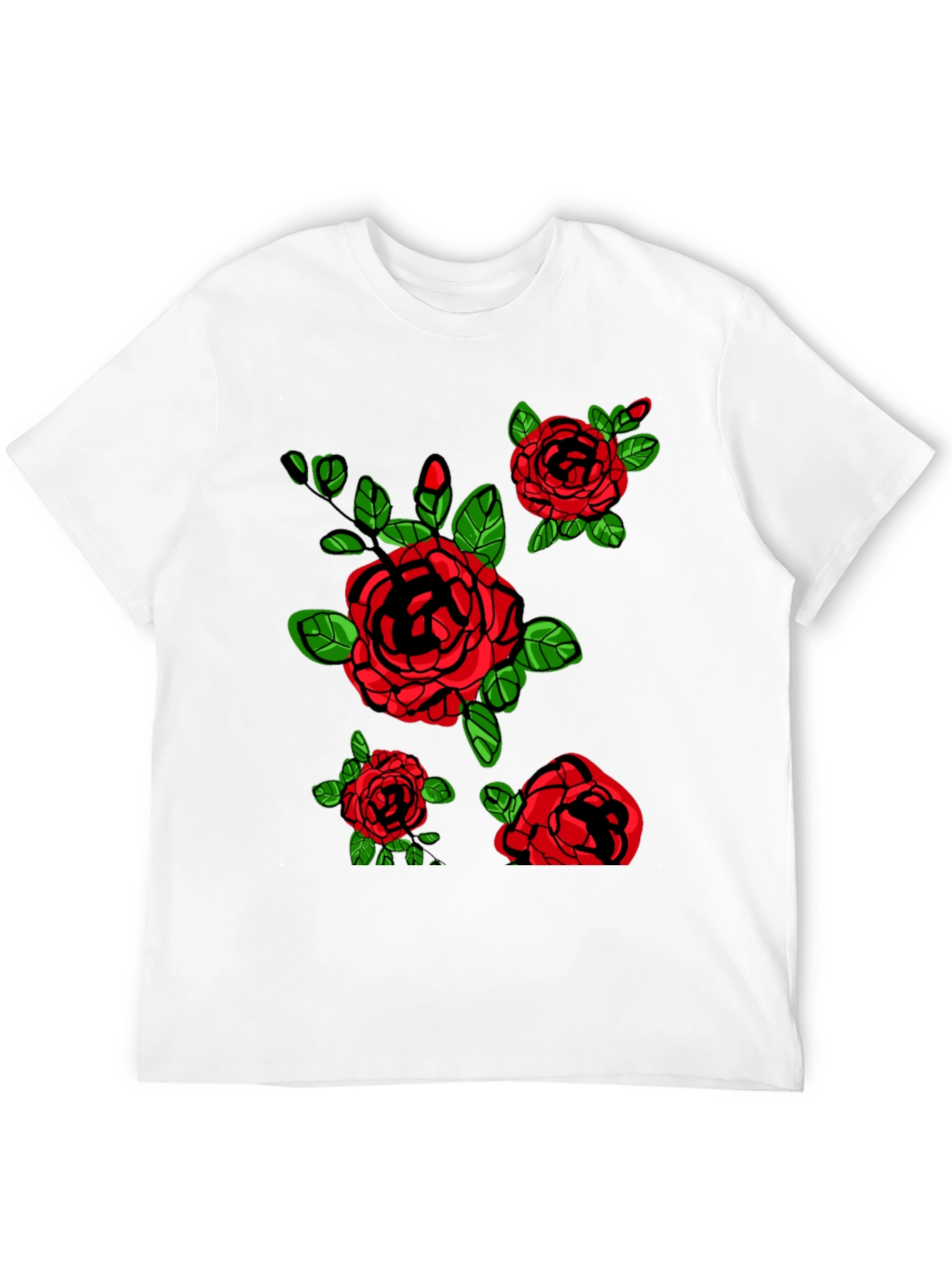 Floral Rose Graphic Print T-Shirt