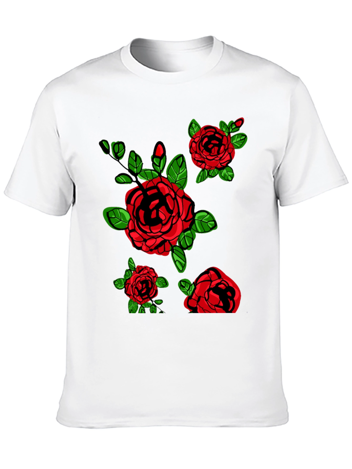 Floral Rose Graphic Print T-Shirt