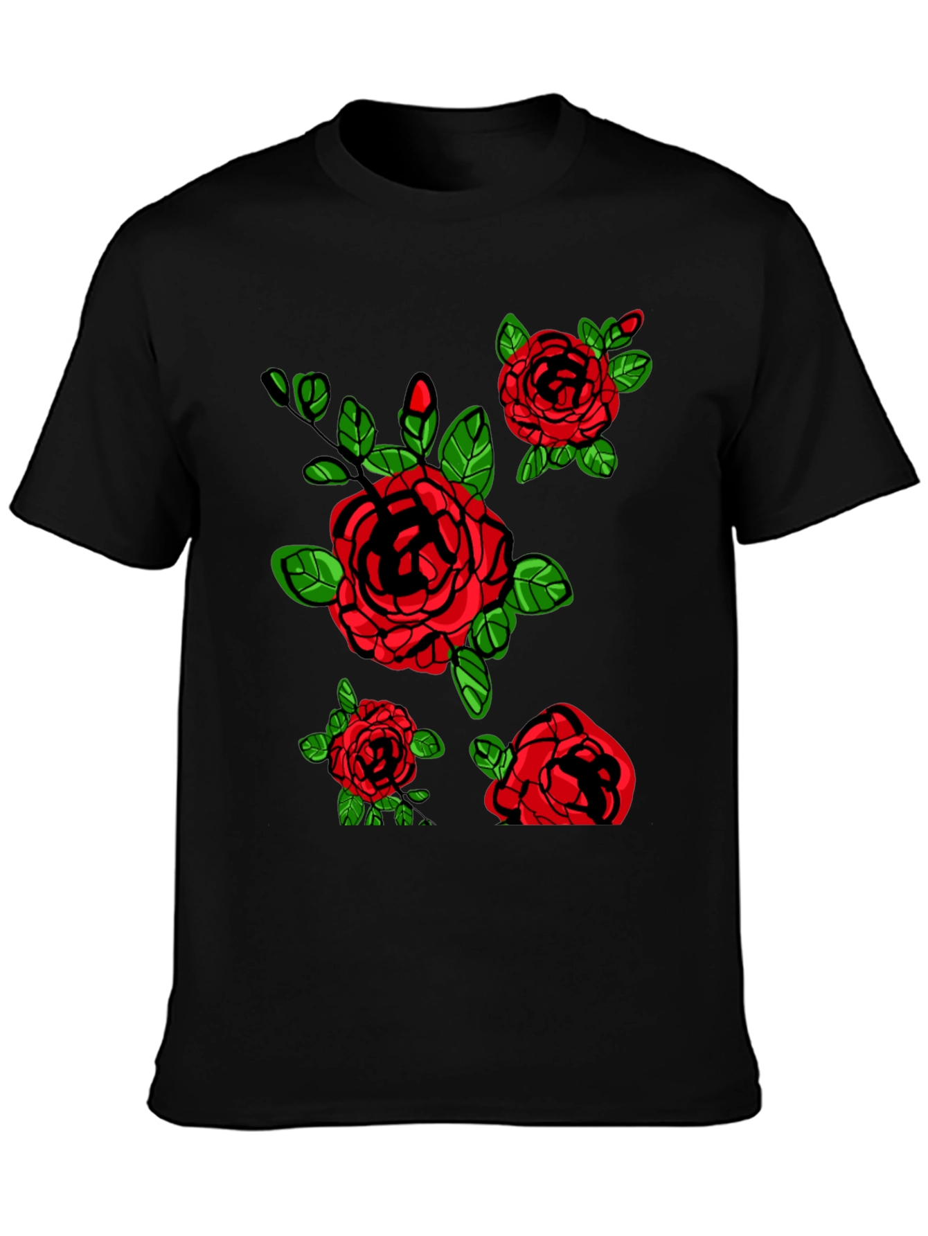 Floral Rose Graphic Print T-Shirt