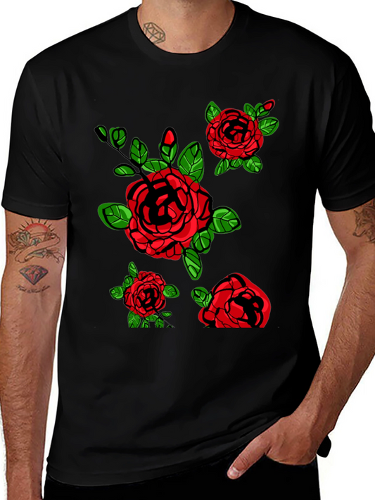 Floral Rose Graphic Print T-Shirt