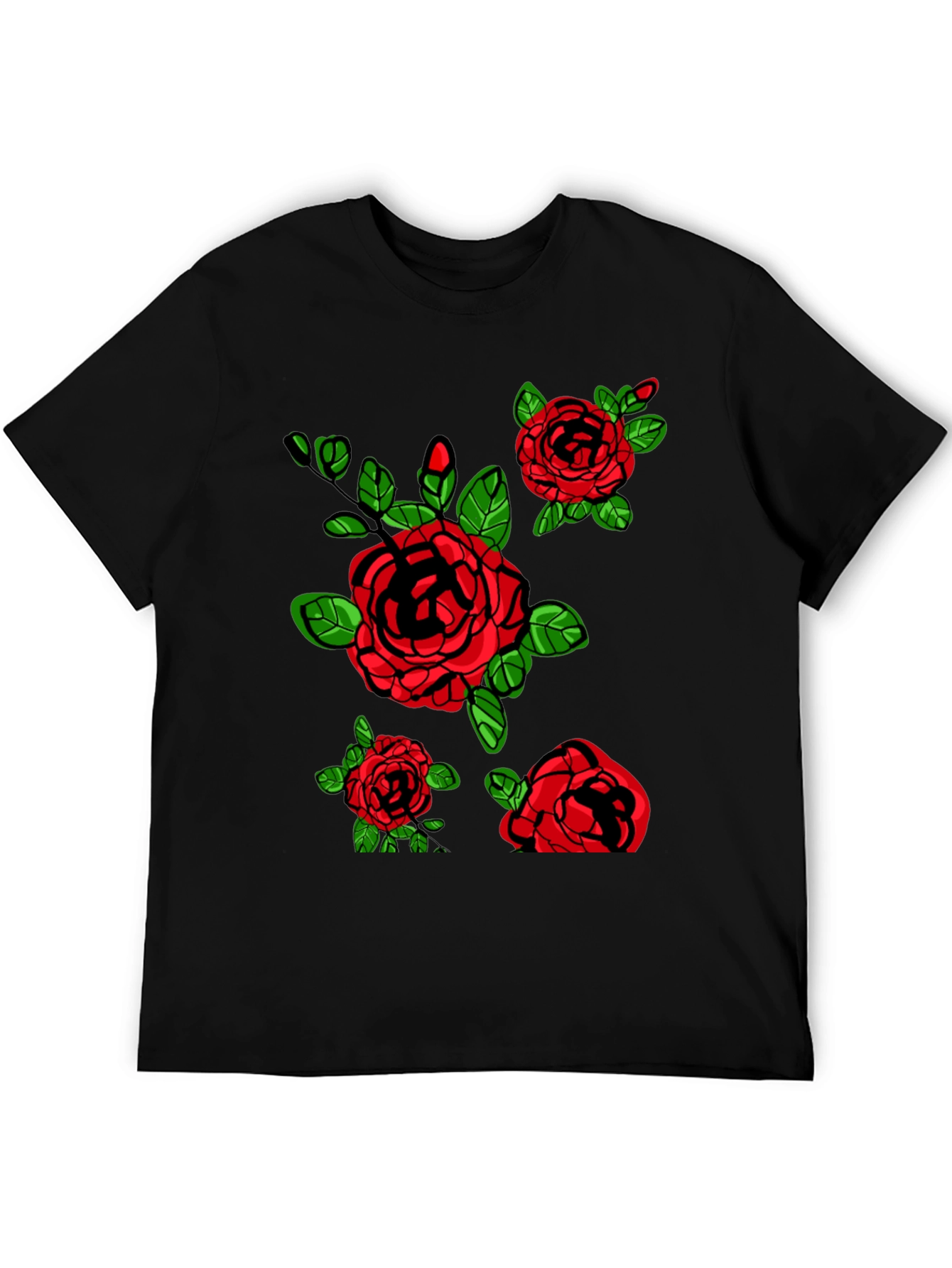 Floral Rose Graphic Print T-Shirt